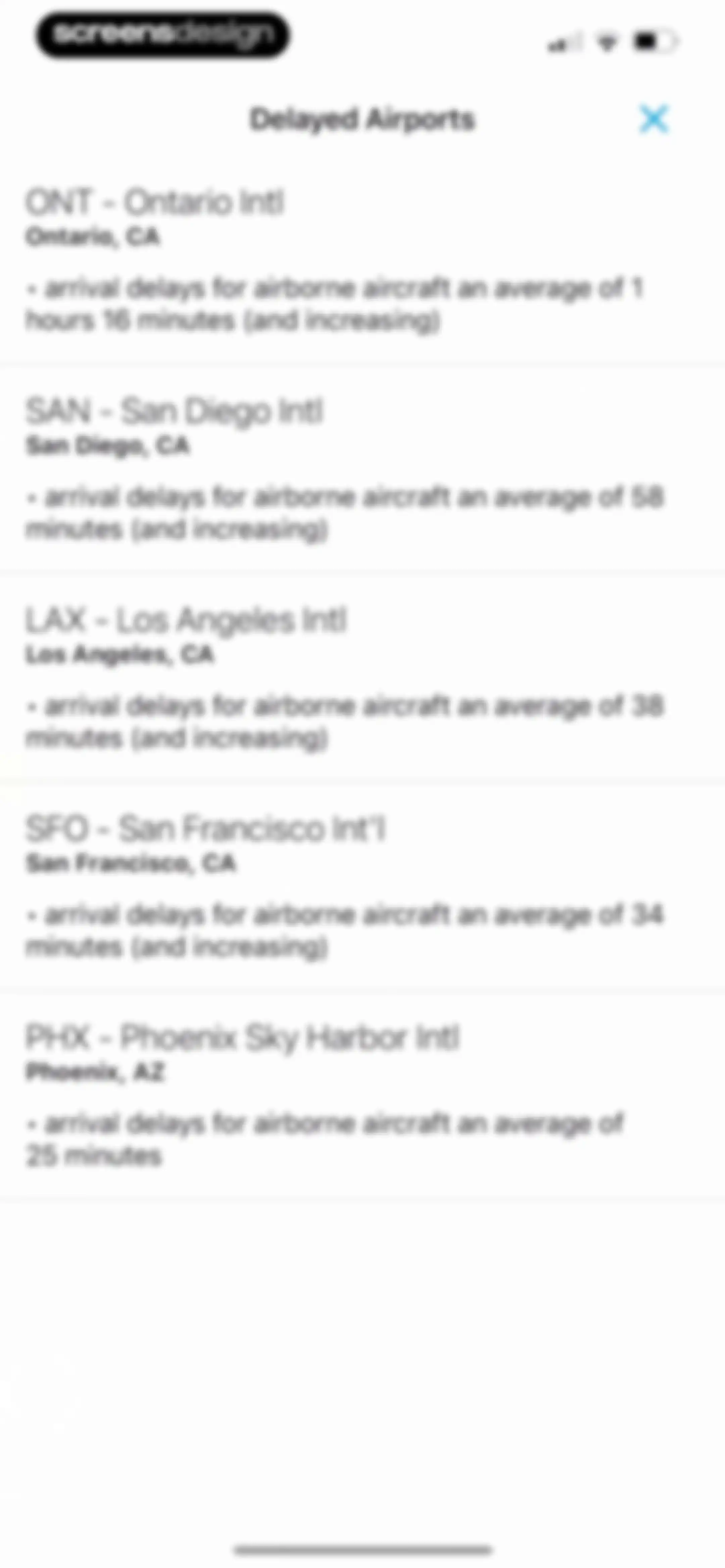 FlightAware Flight Tracker screen 90