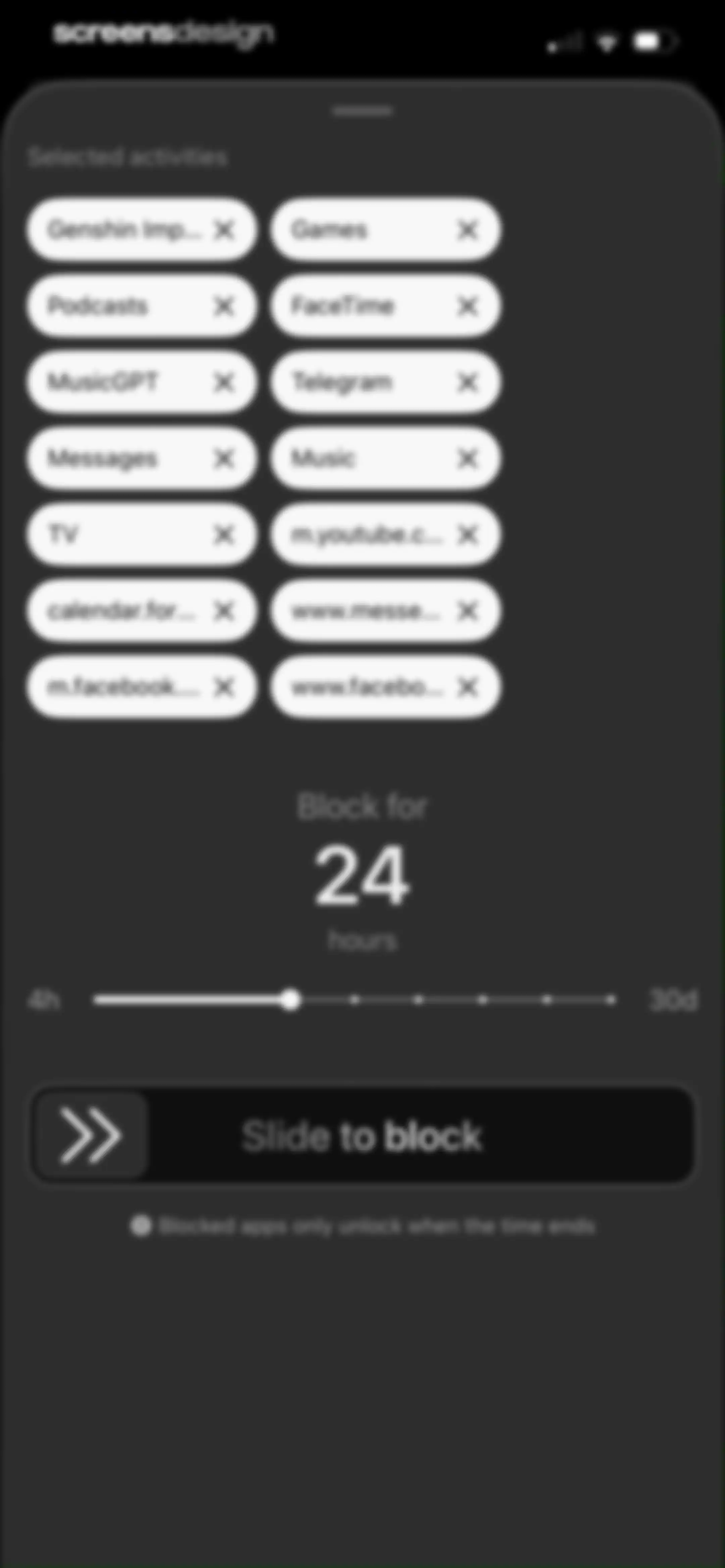minimalist phone ® Block Apps screen 34