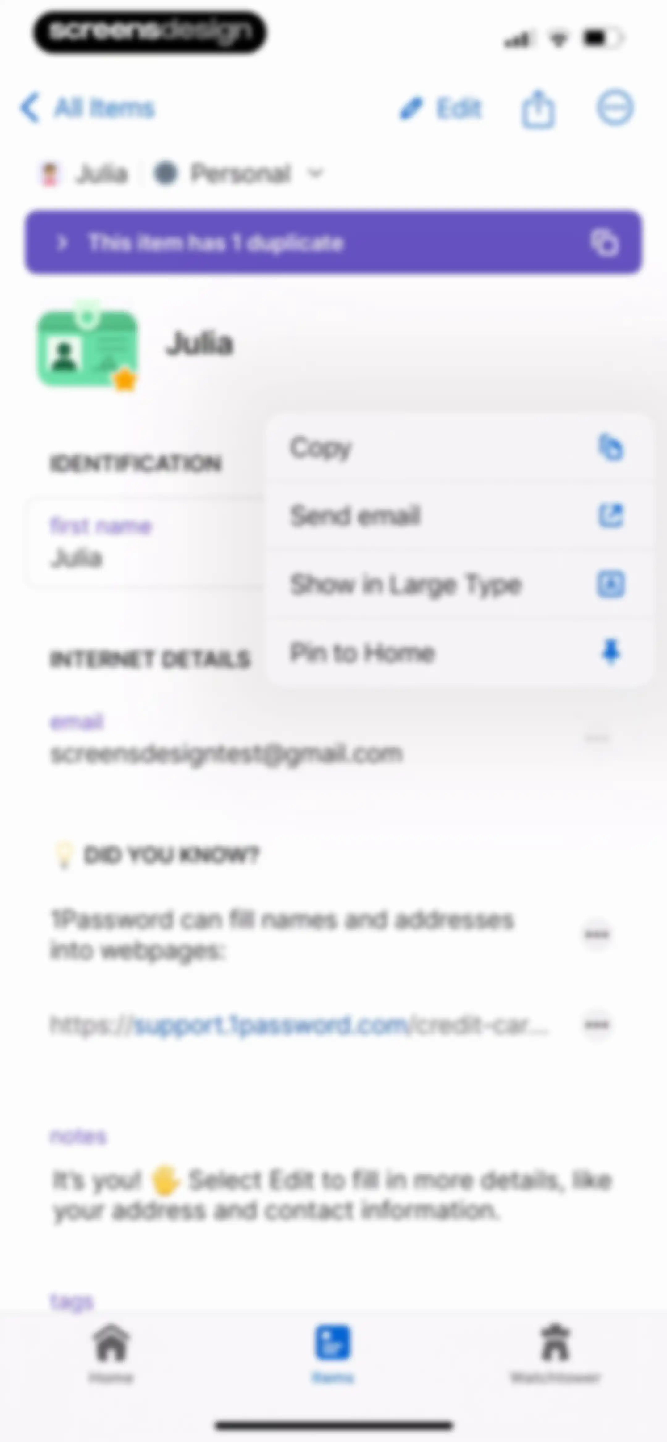 1Password: Password Manager screen 97