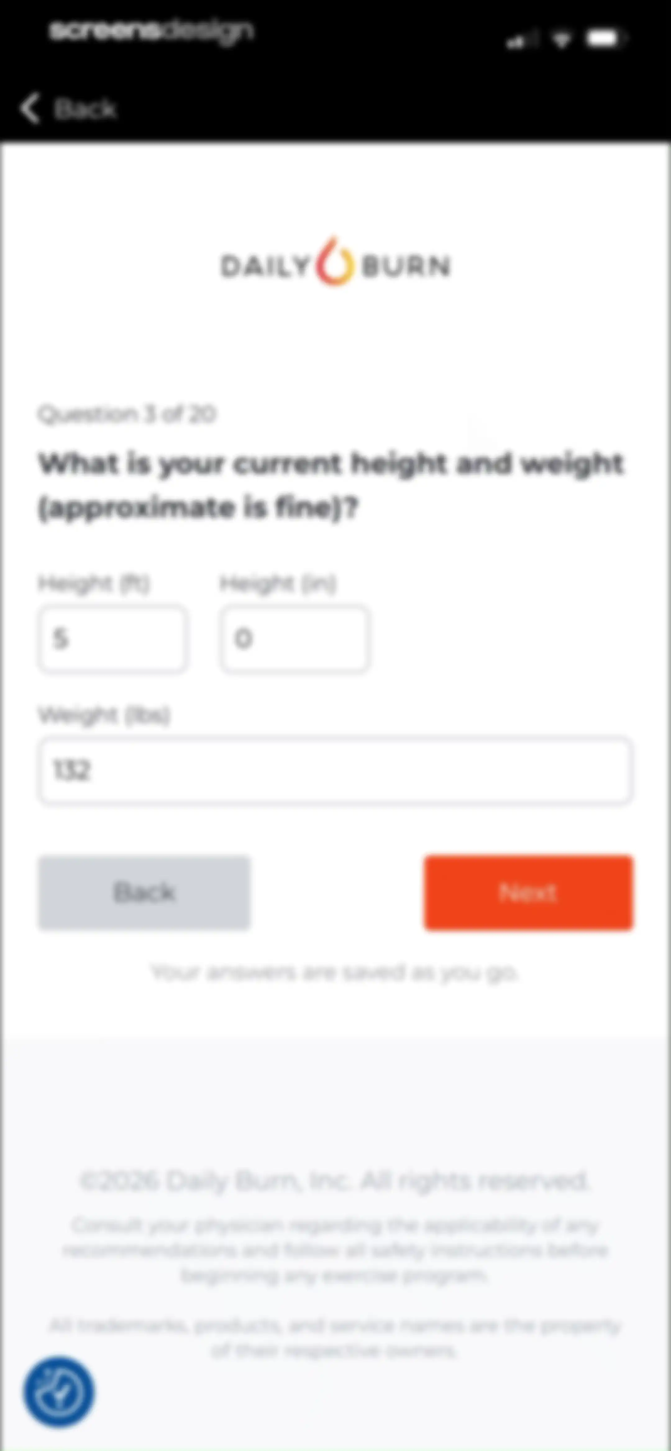 Daily Burn: Home Workouts screen 17