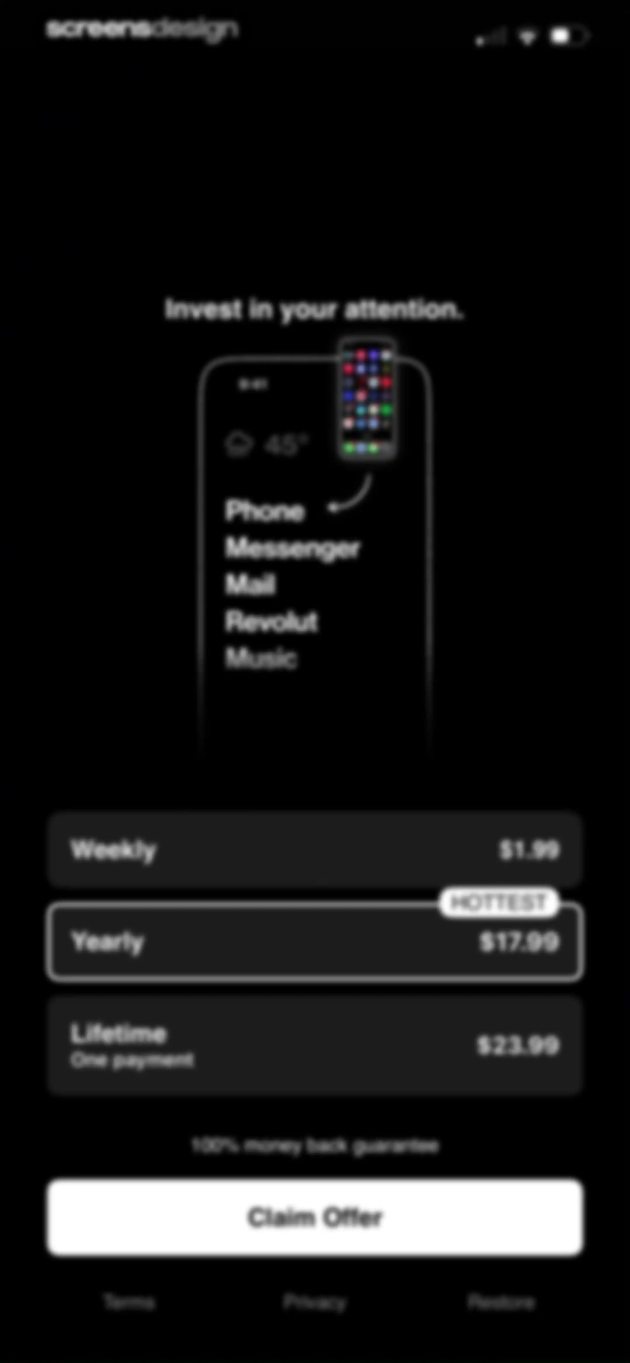 Blank Spaces Launcher screen 13