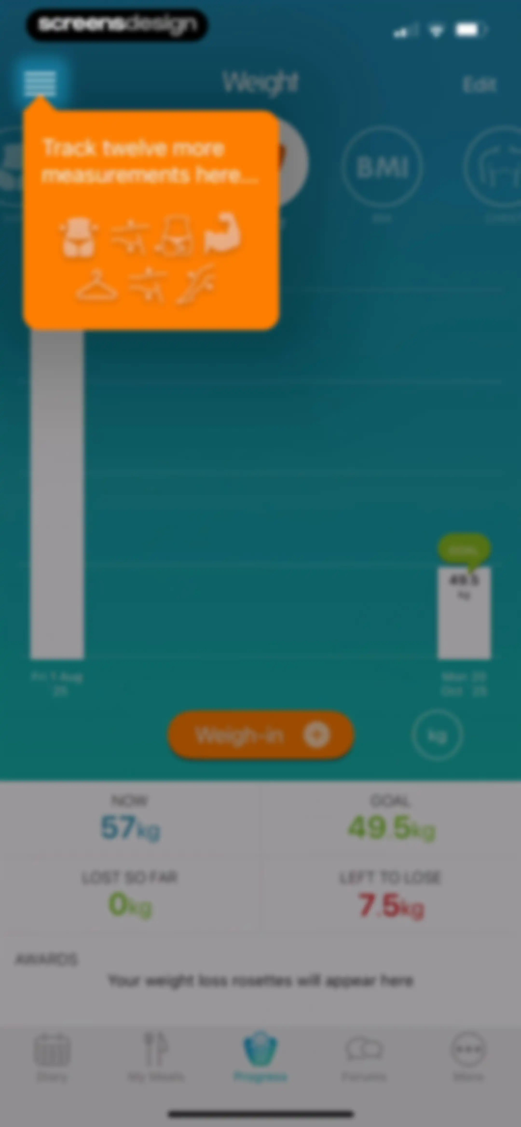 Calorie Counter + screen 110