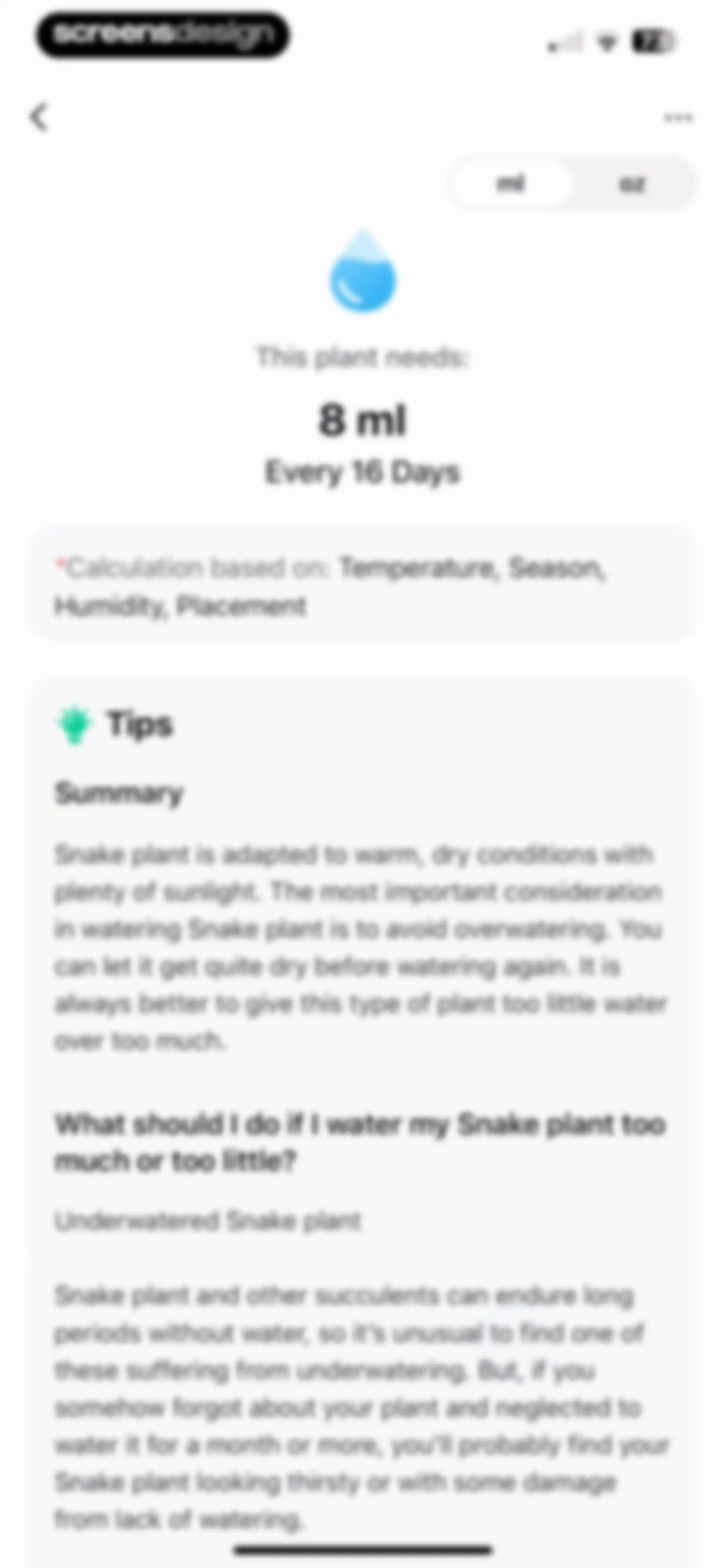 Plant Parent: Plant Care Guide screen 101