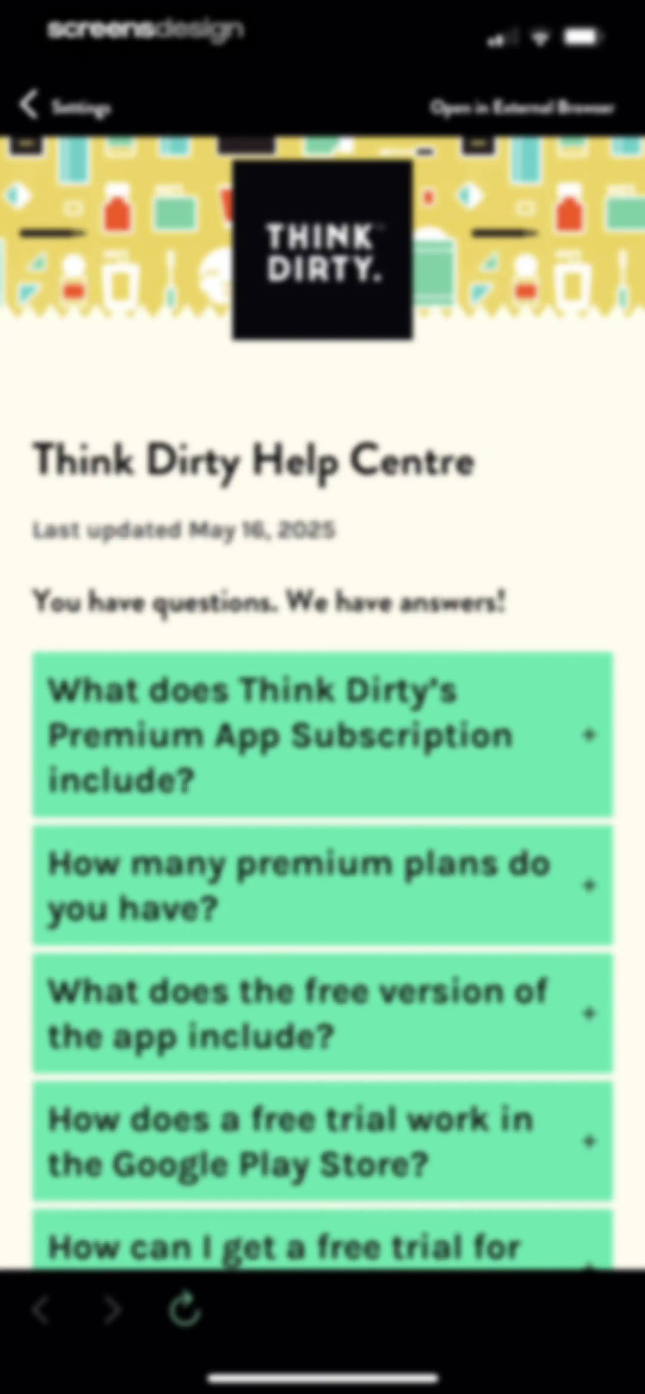 Think Dirty – Shop Clean screen 156