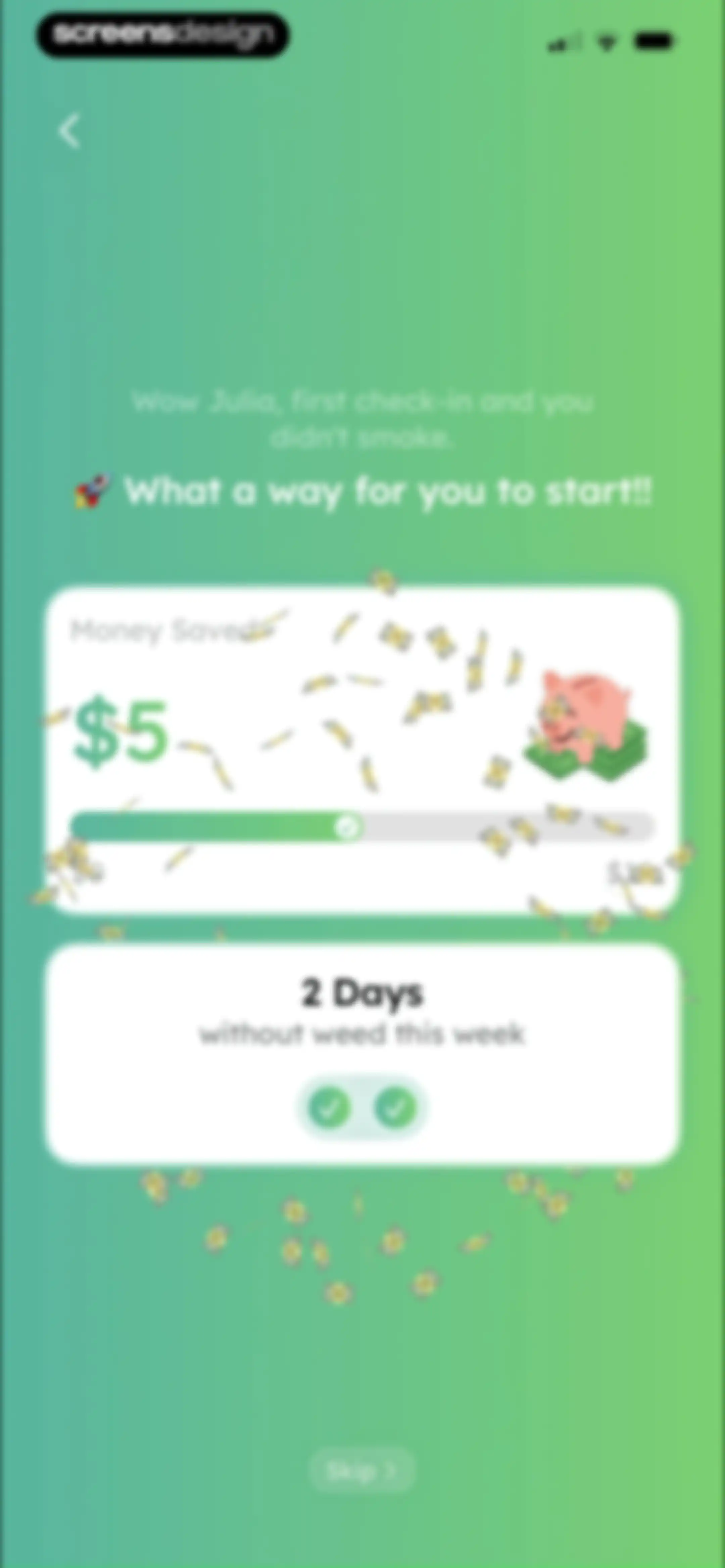Clear30: Reset From Weed screen 103