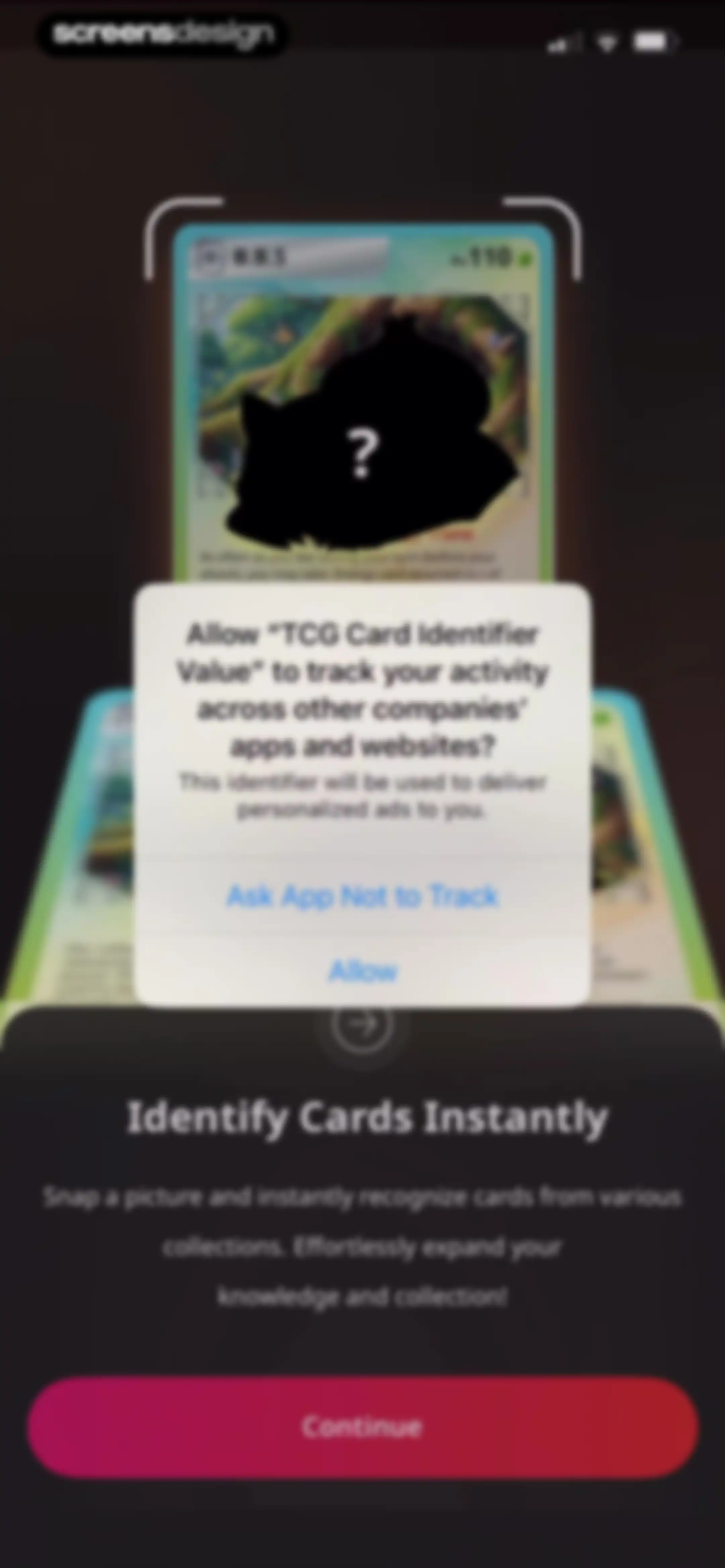 TCG Card Identifier Value screen 2