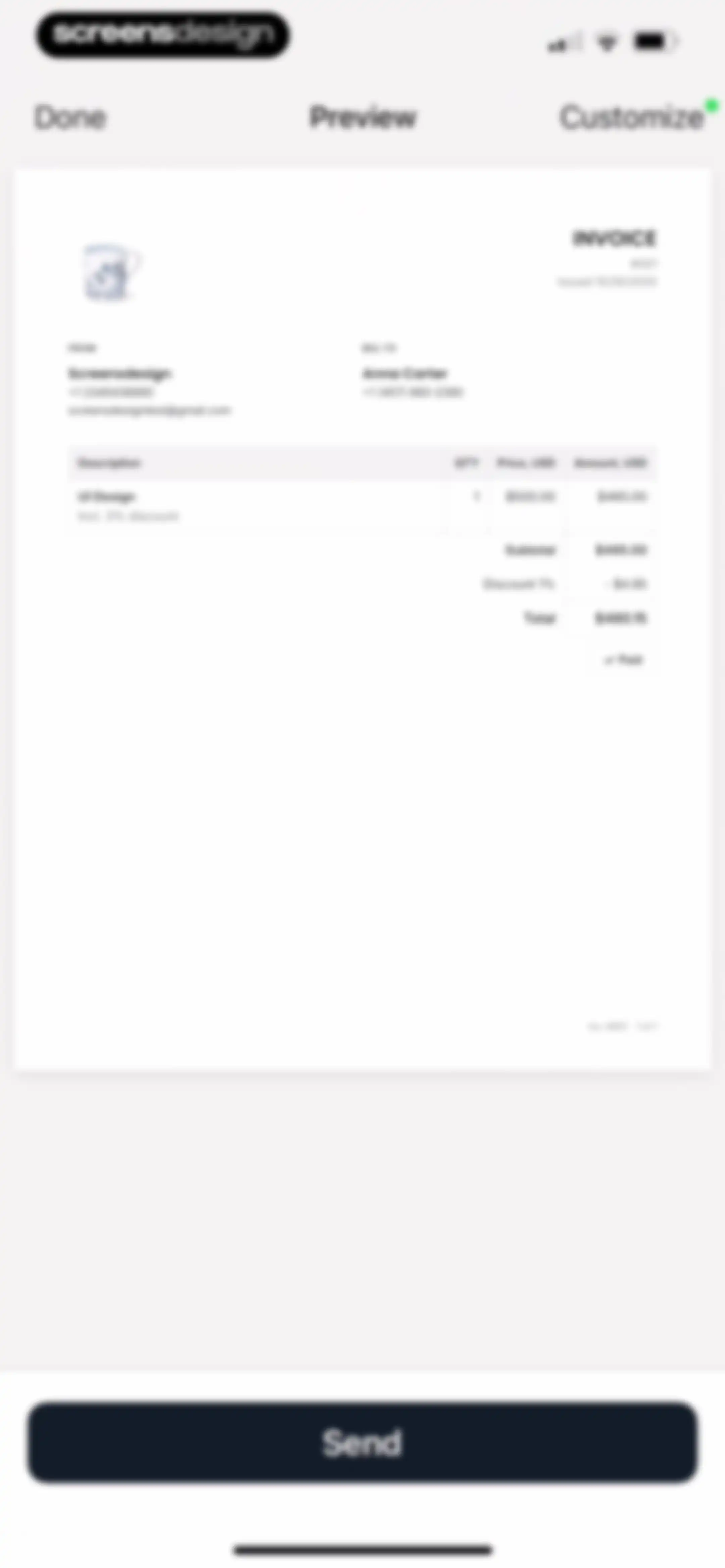 Invoice Maker ▸ Estimate App screen 32