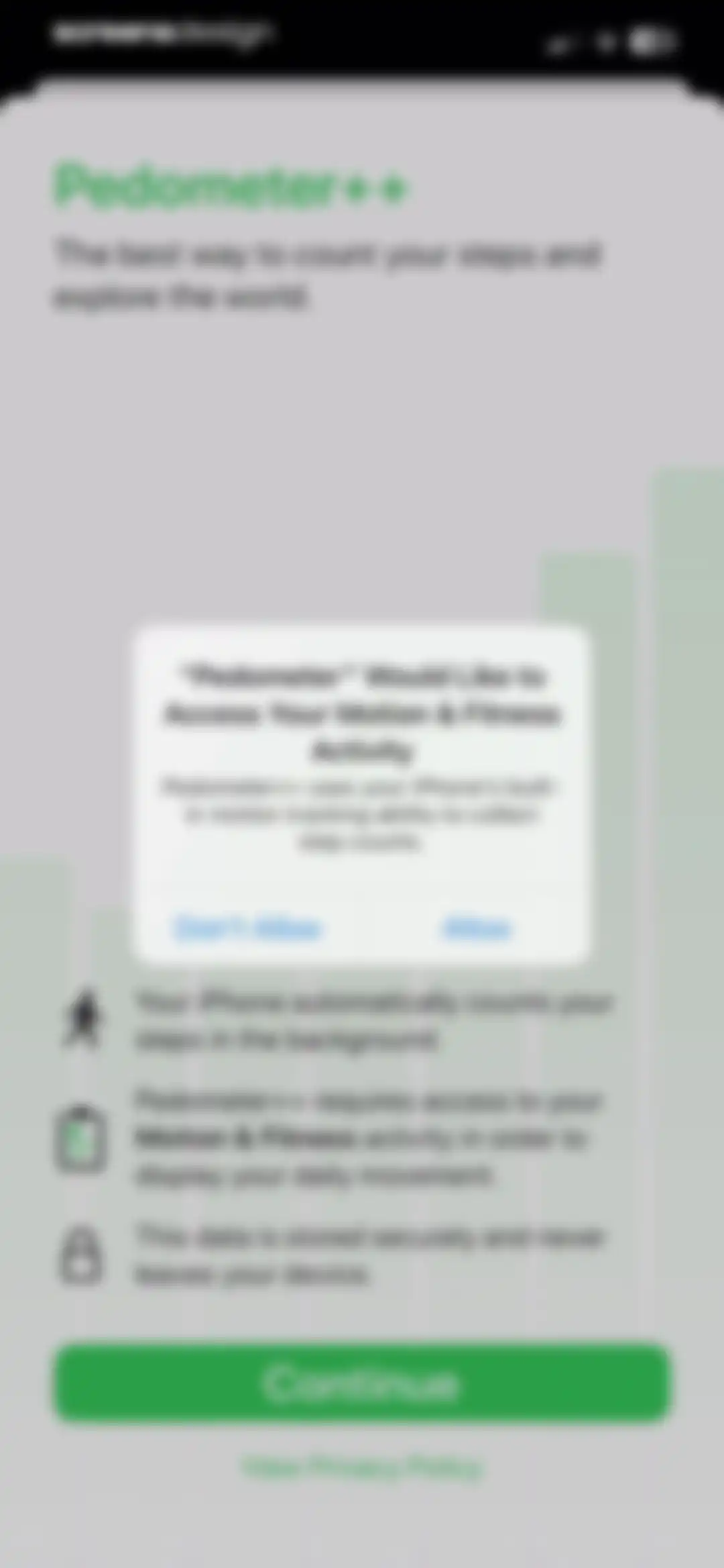 Pedometer++ screen 2