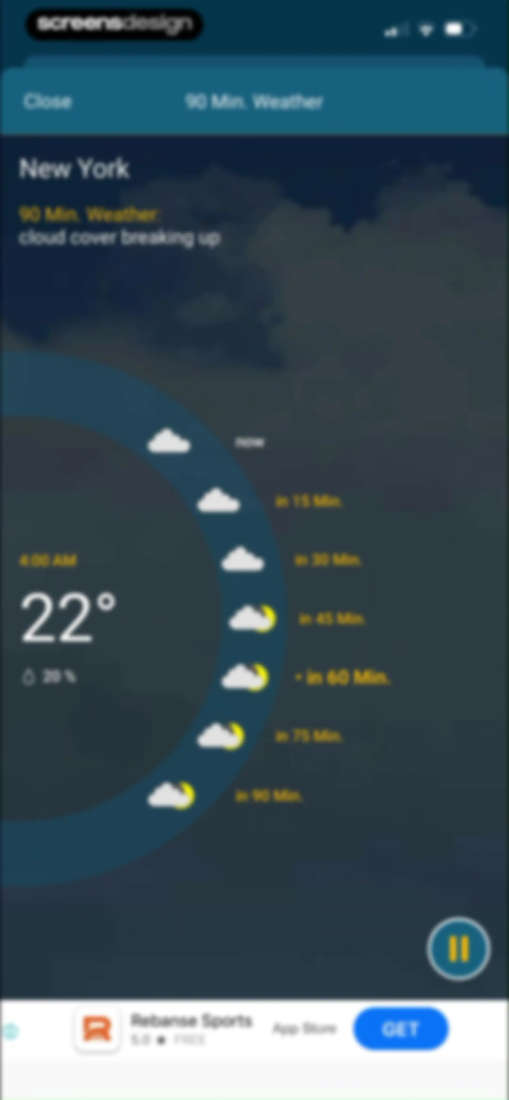Weather & Radar screen 34
