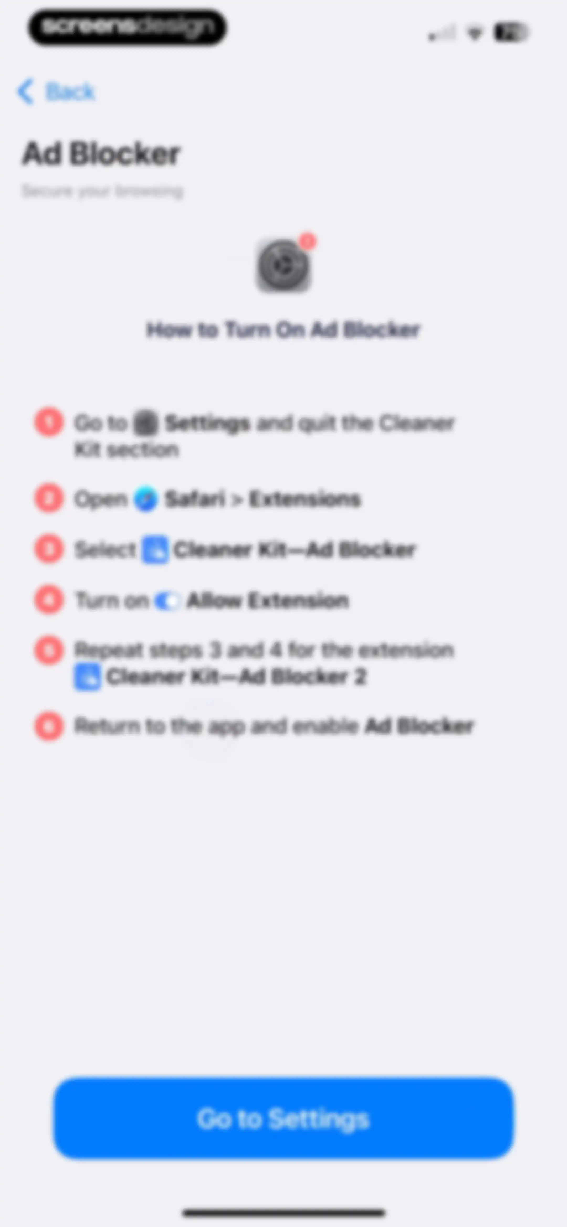 Cleaner Kit - Clean Up Storage screen 101