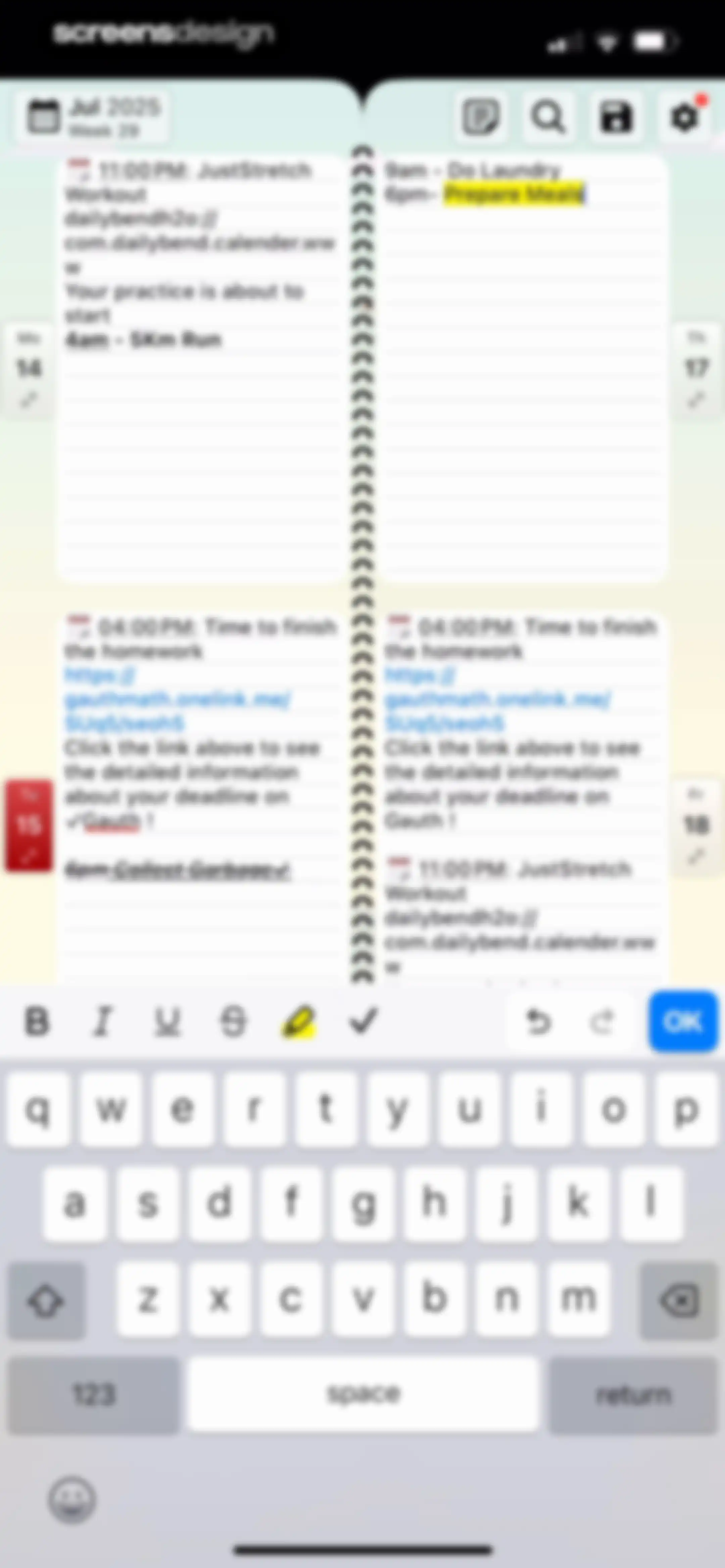 Weekly Planner - Diary, Notes screen 22