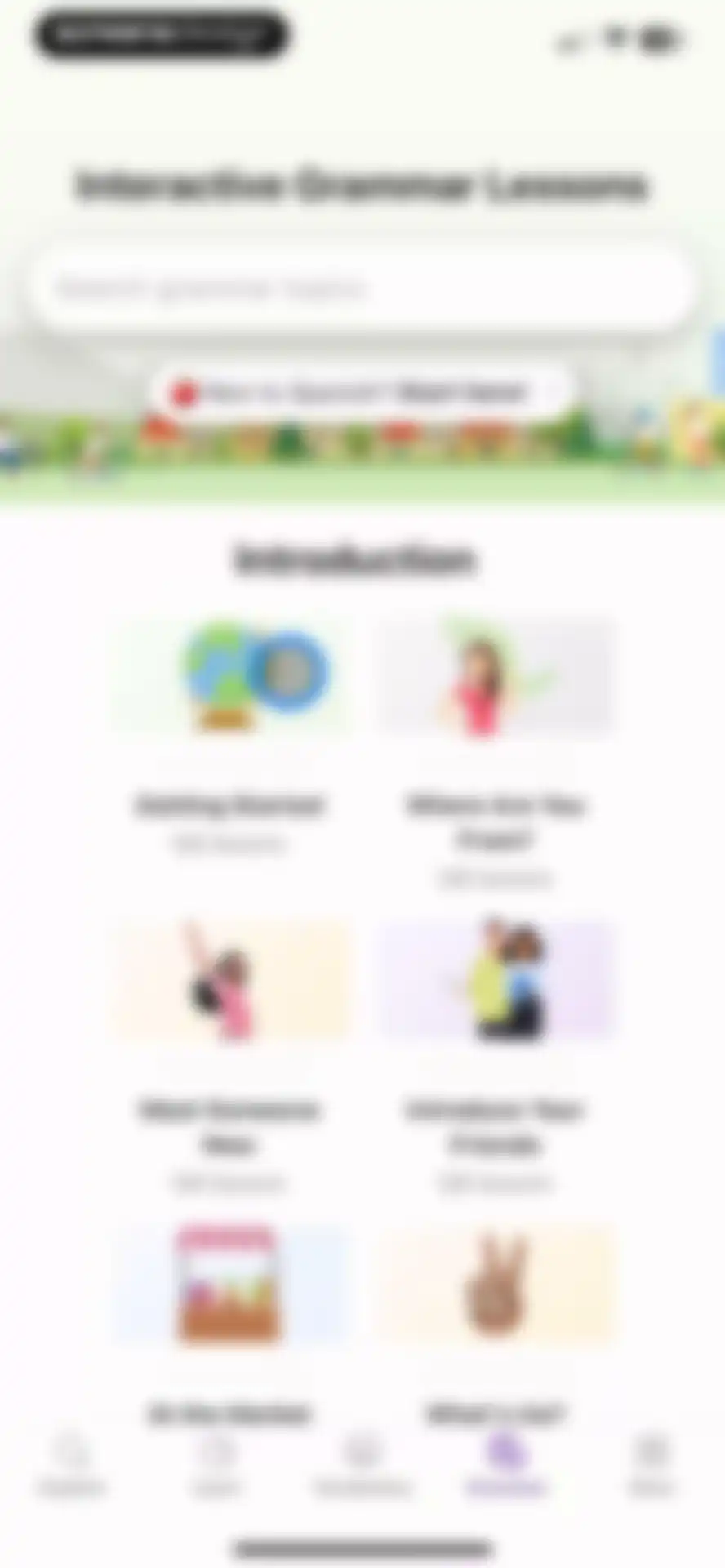 SpanishDictionary.com Learning screen 67