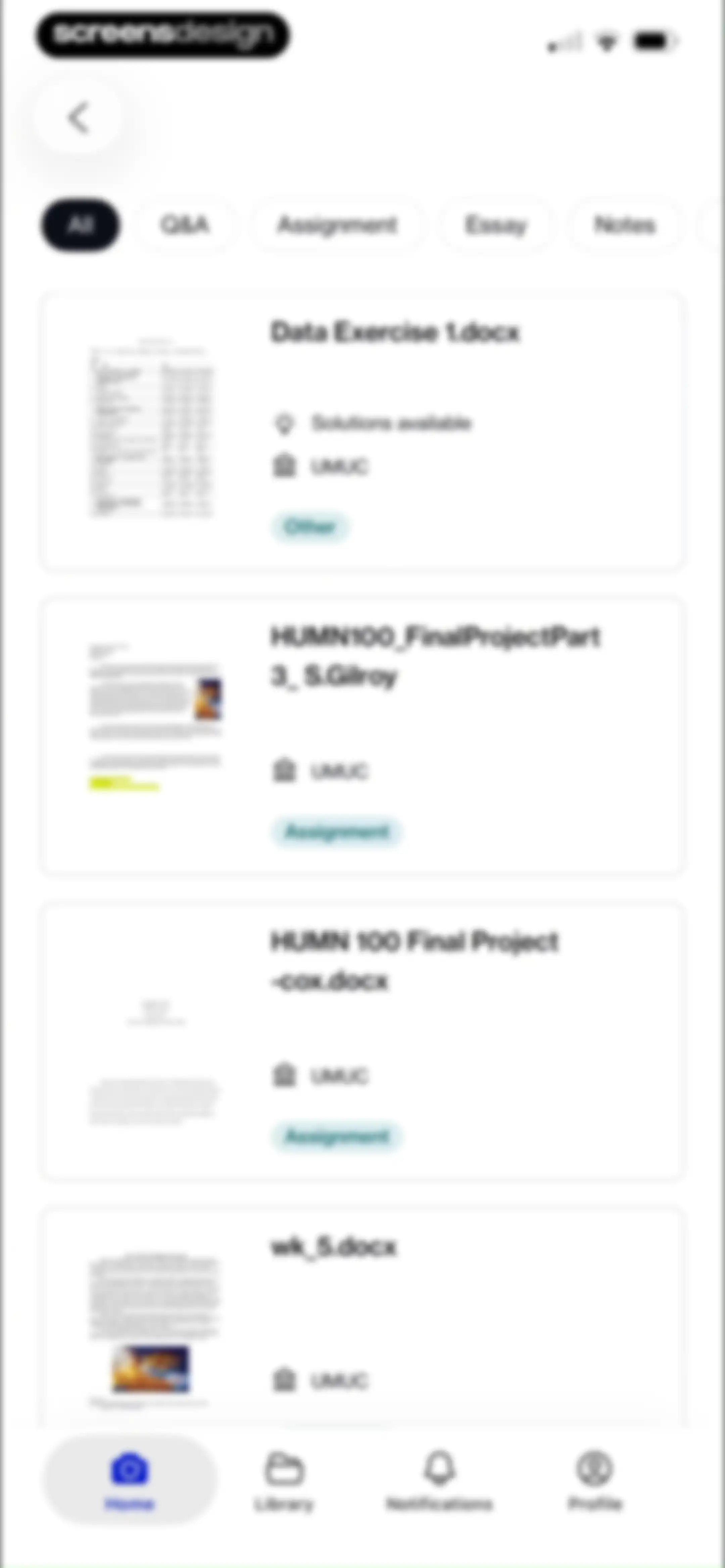 Course Hero: AI Homework Help screen 45