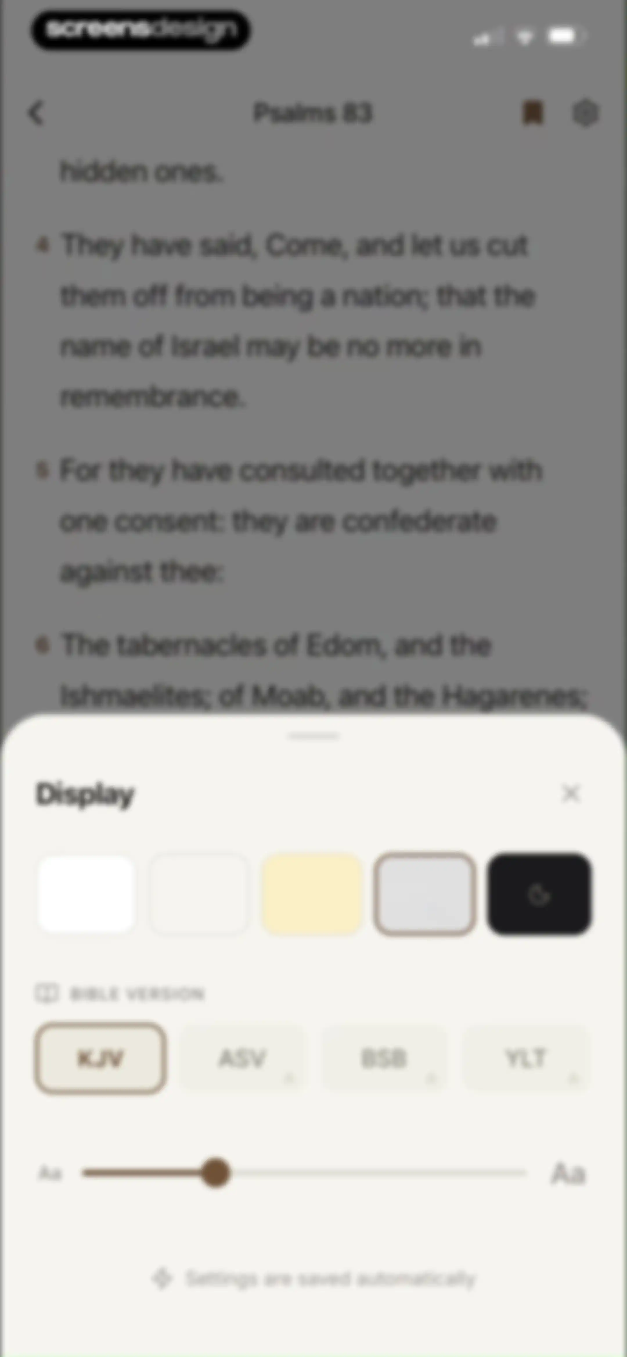 Holy Bible Widget: Daily Verse screen 110