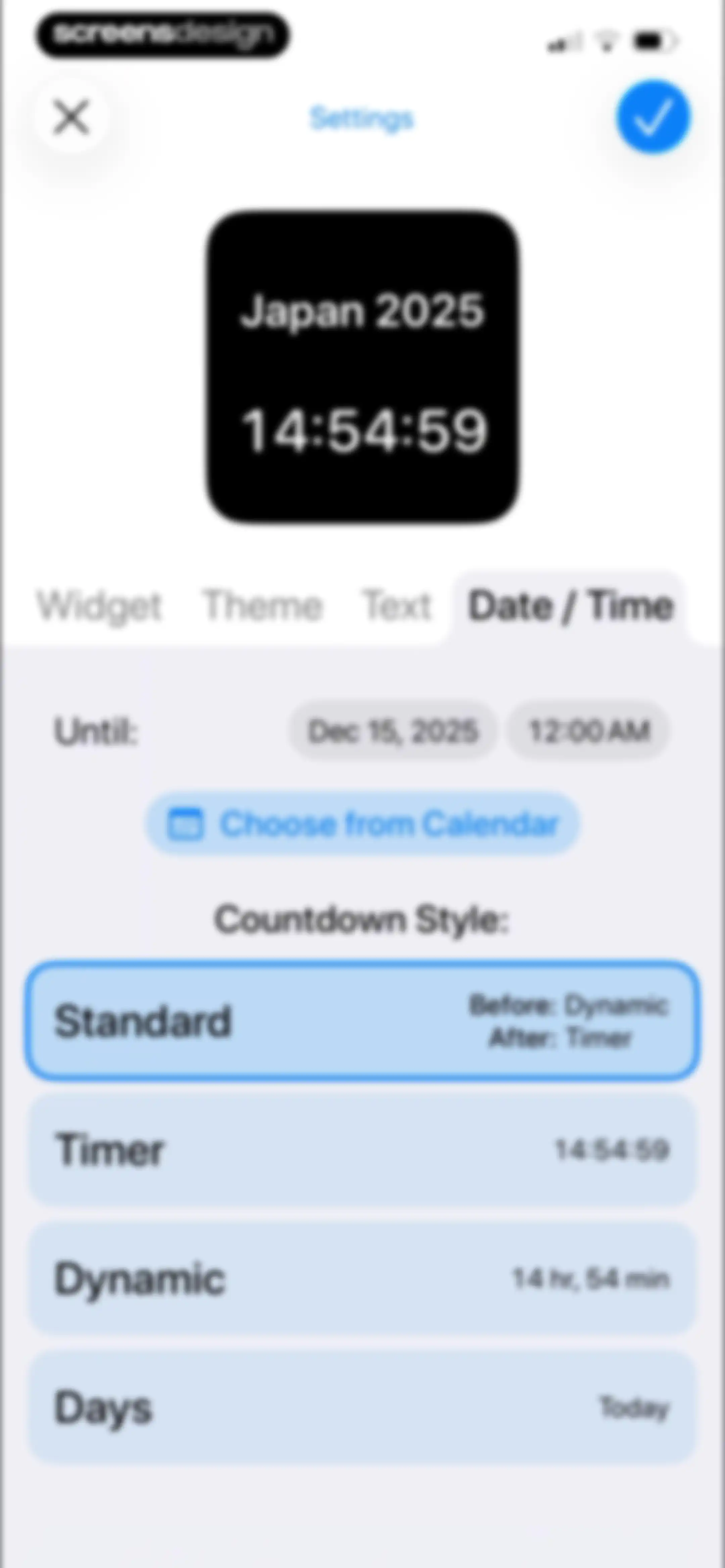 Widgetsmith screen 107