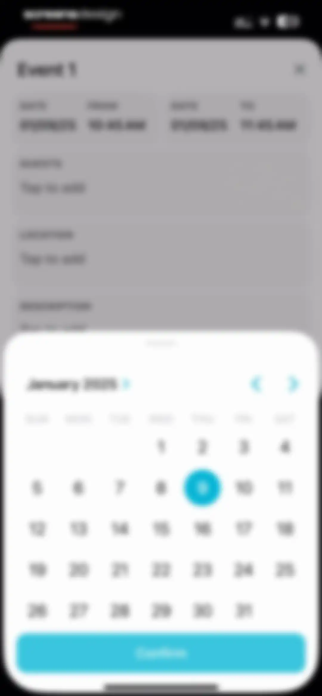 Amie - Todos, calendar screen 21