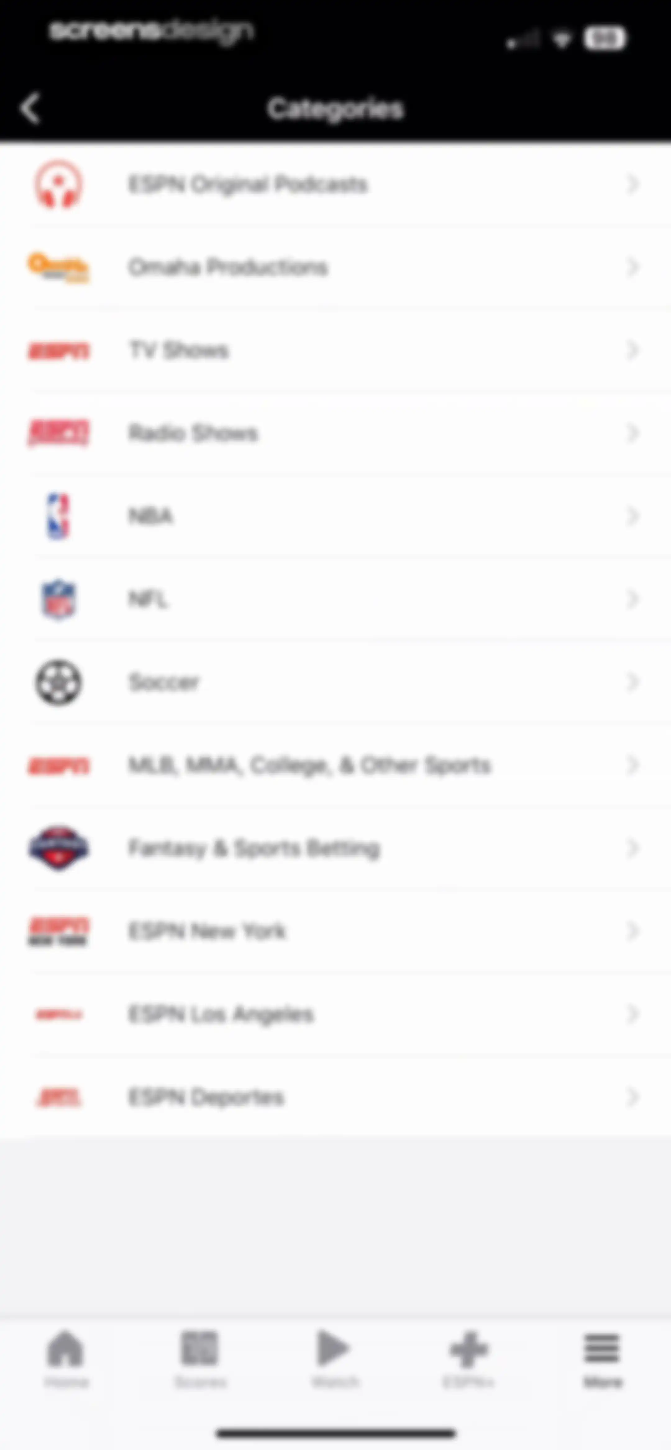 ESPN: Live Sports & Scores screen 95