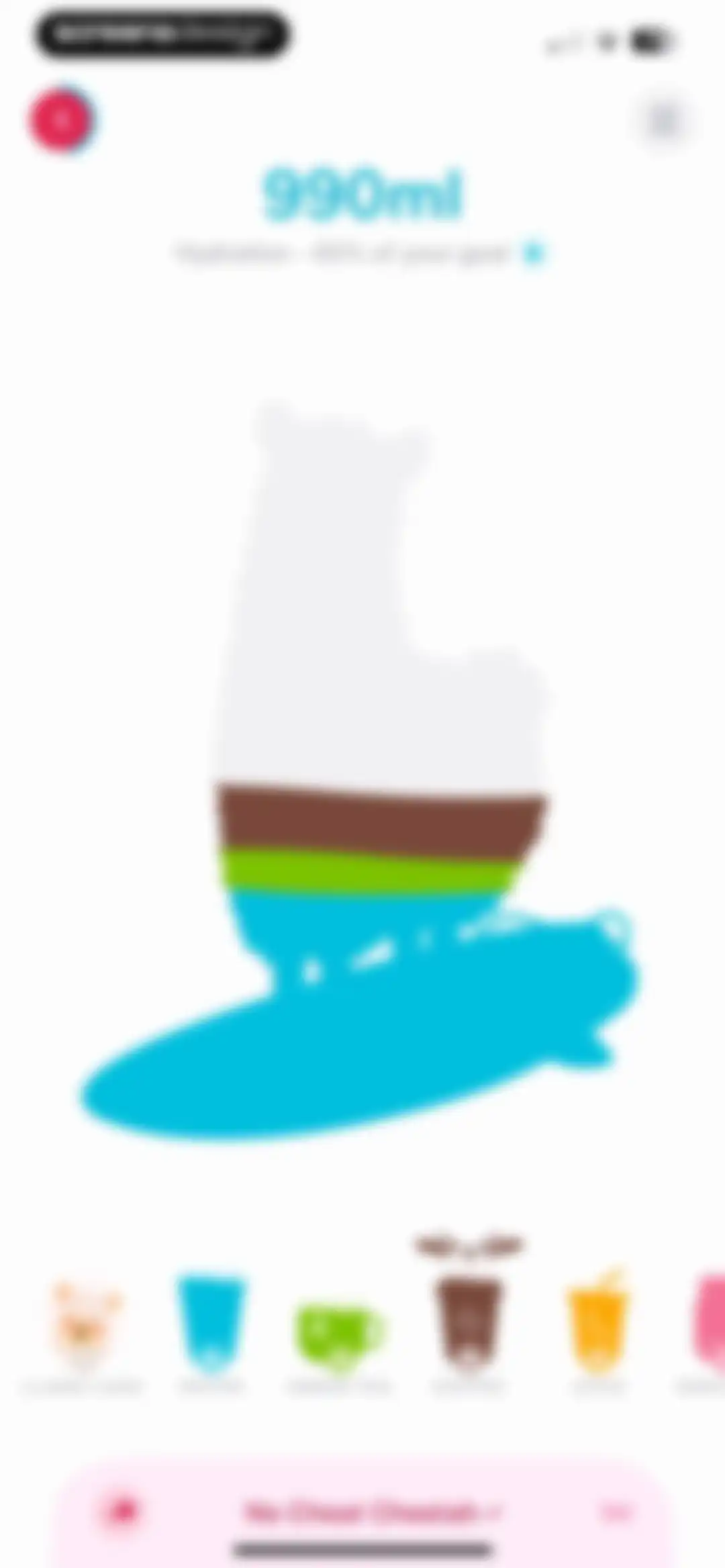 Water tracker Waterllama screen 45