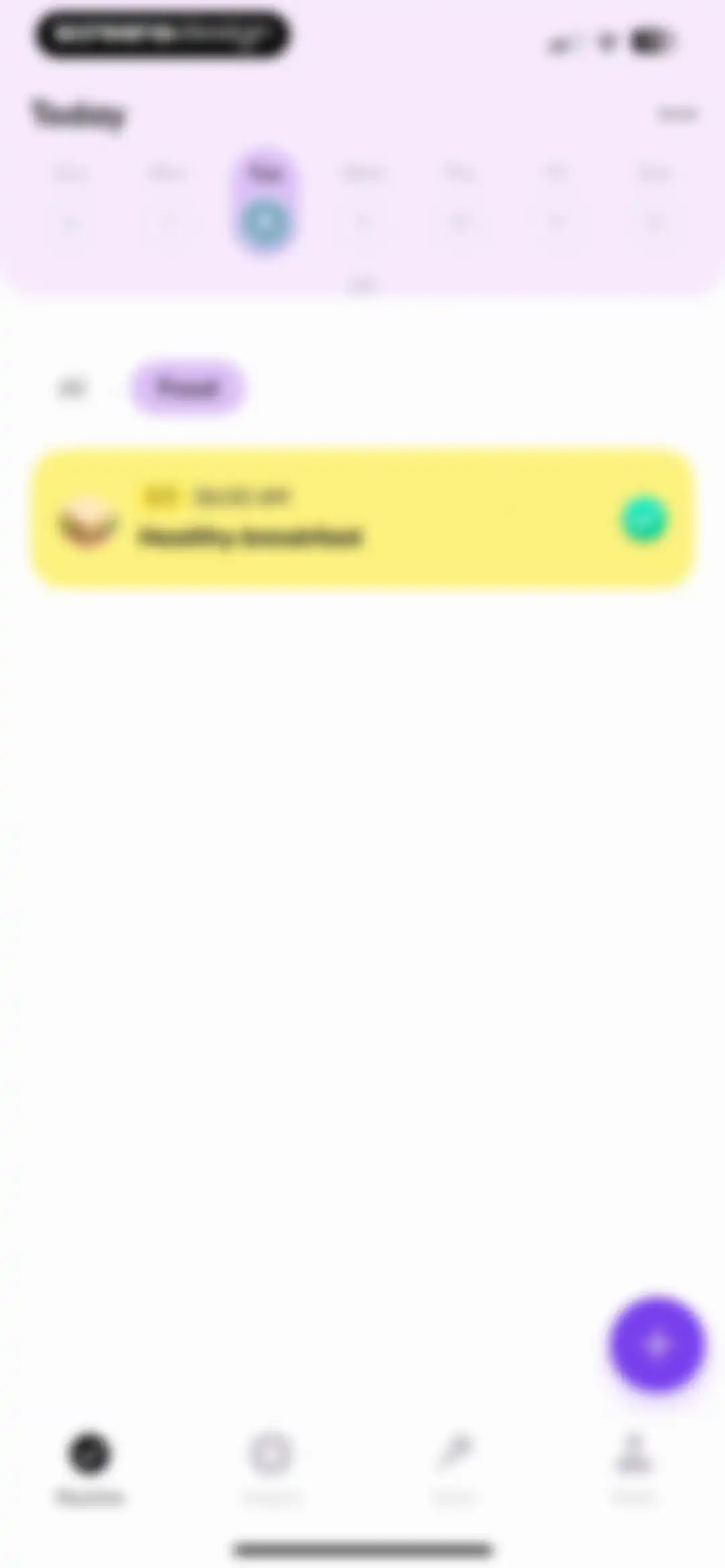 Me+ Lifestyle Routine screen 86