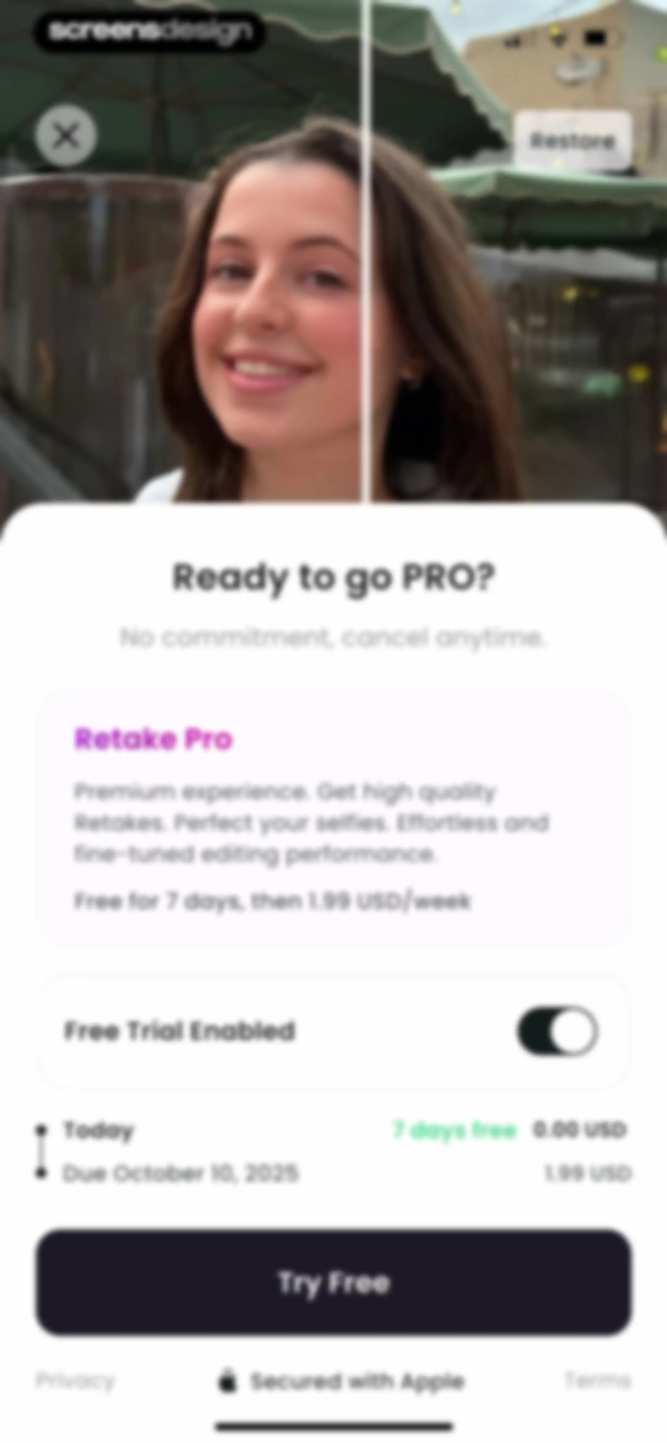 Retake AI Face & Selfie Editor screen 9