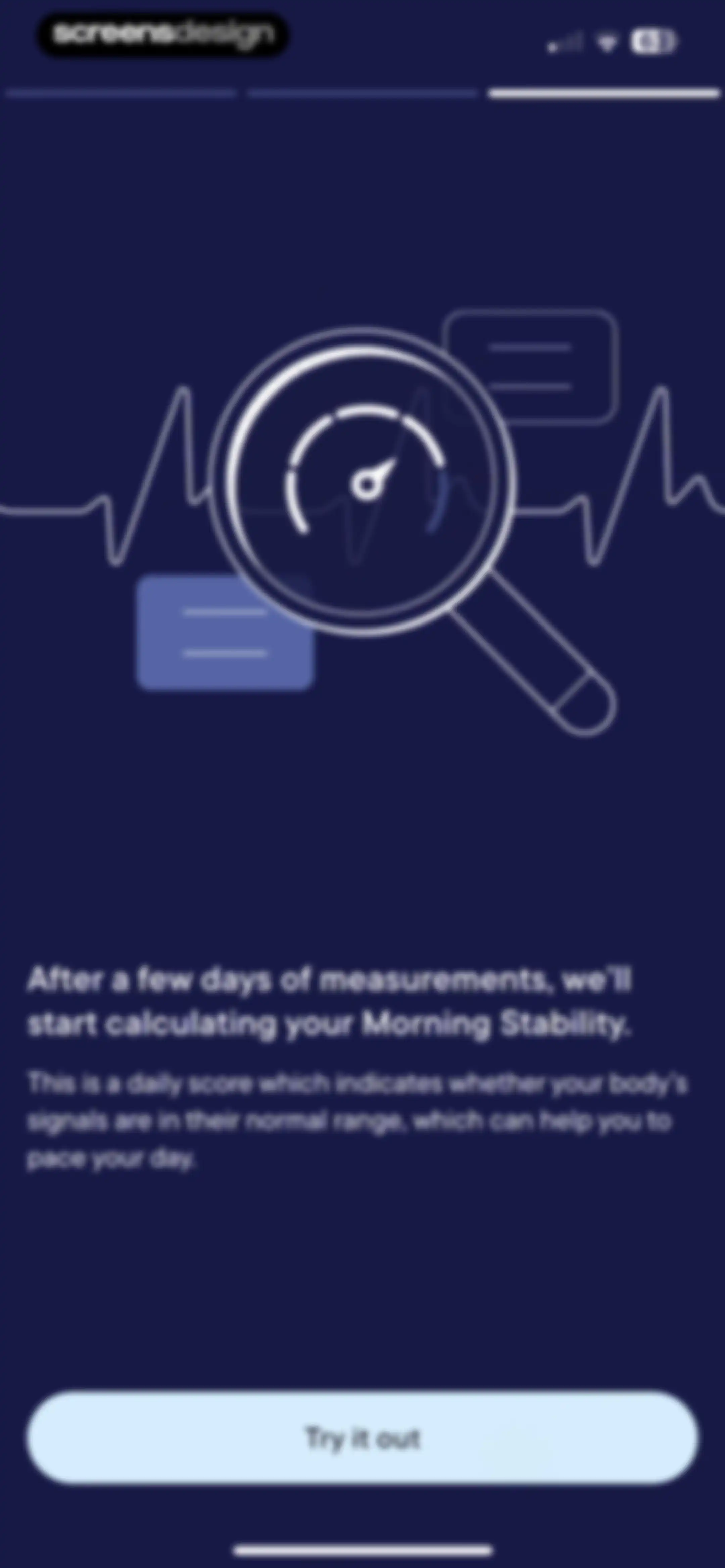 Visible: Pacing for illness screen 31