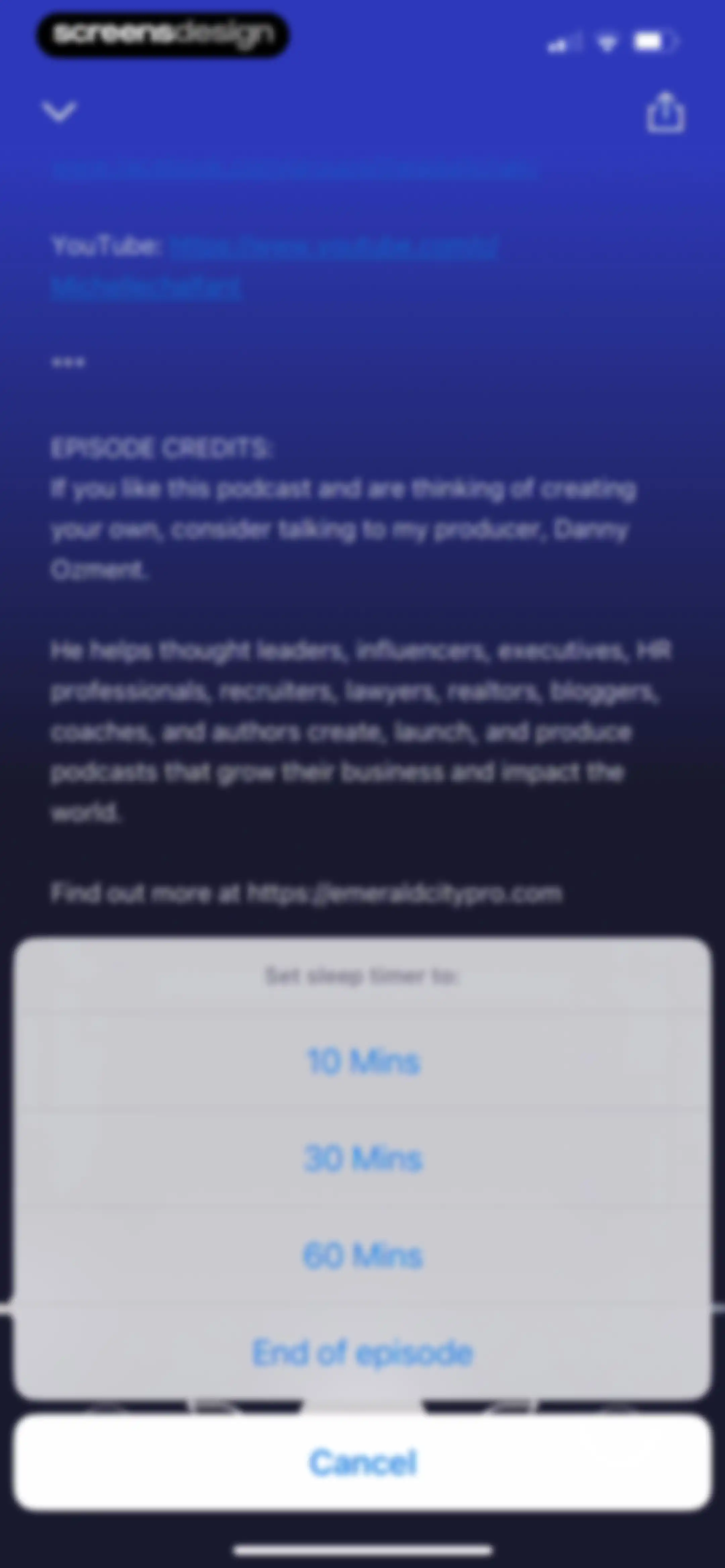 Podcast App screen 59
