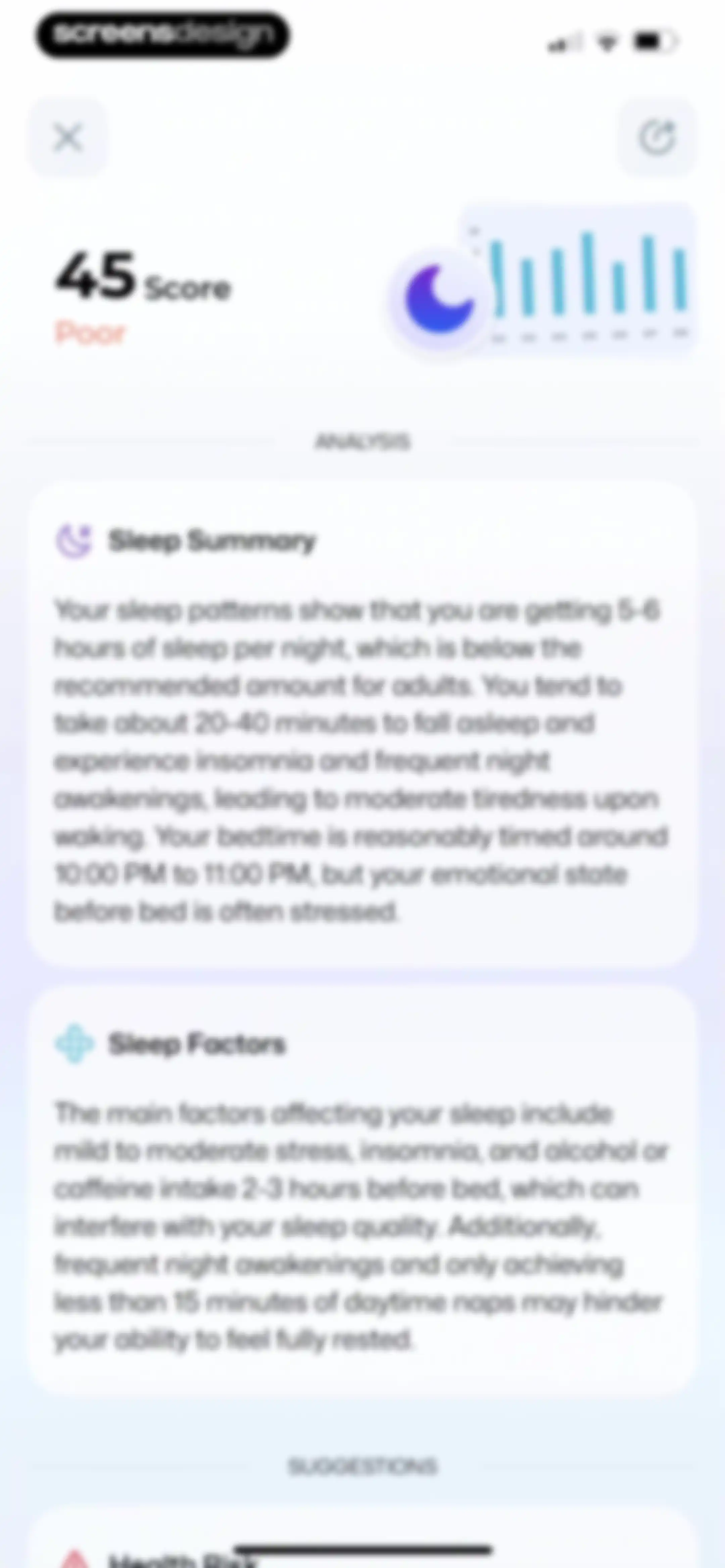Wellance – AI Health & Balance screen 85