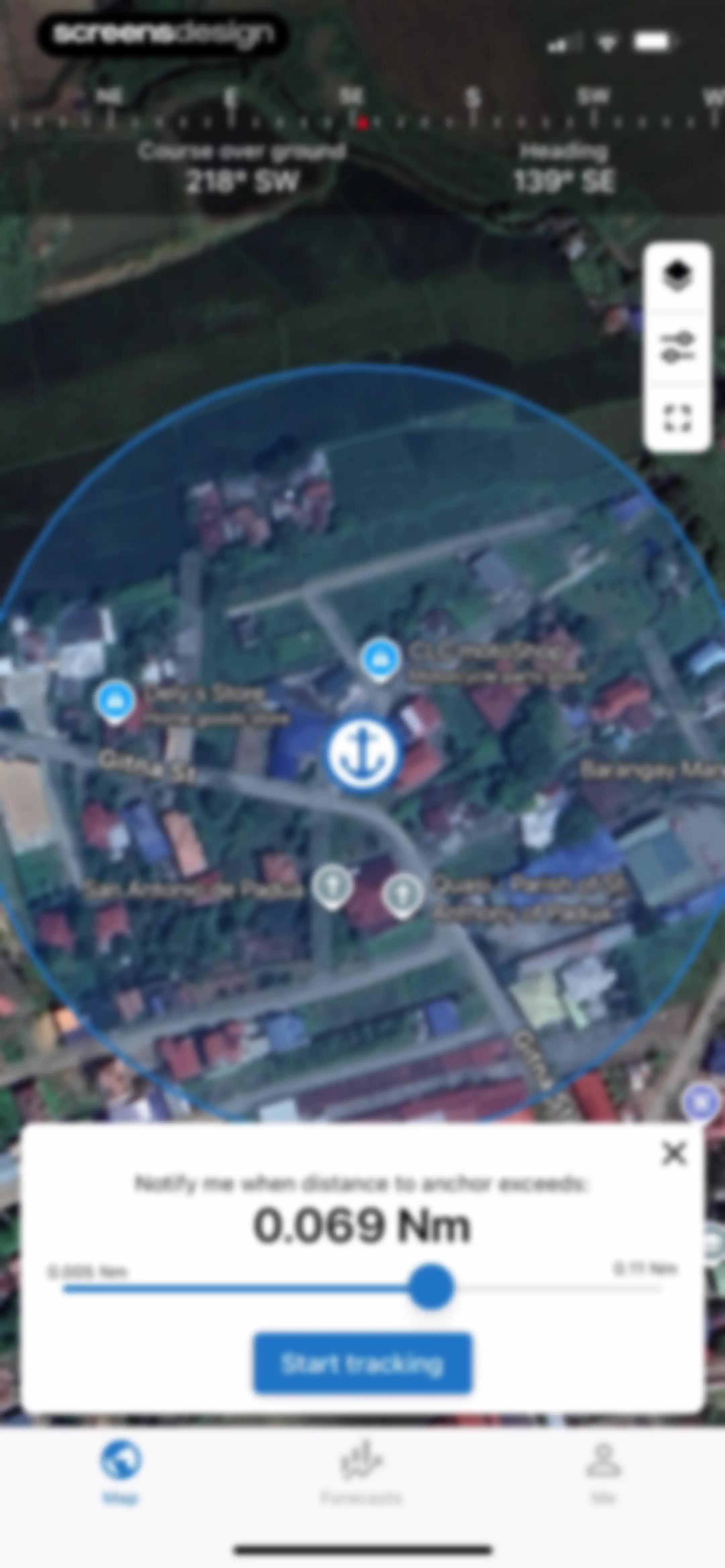 Fishing Points: Map & Forecast screen 41