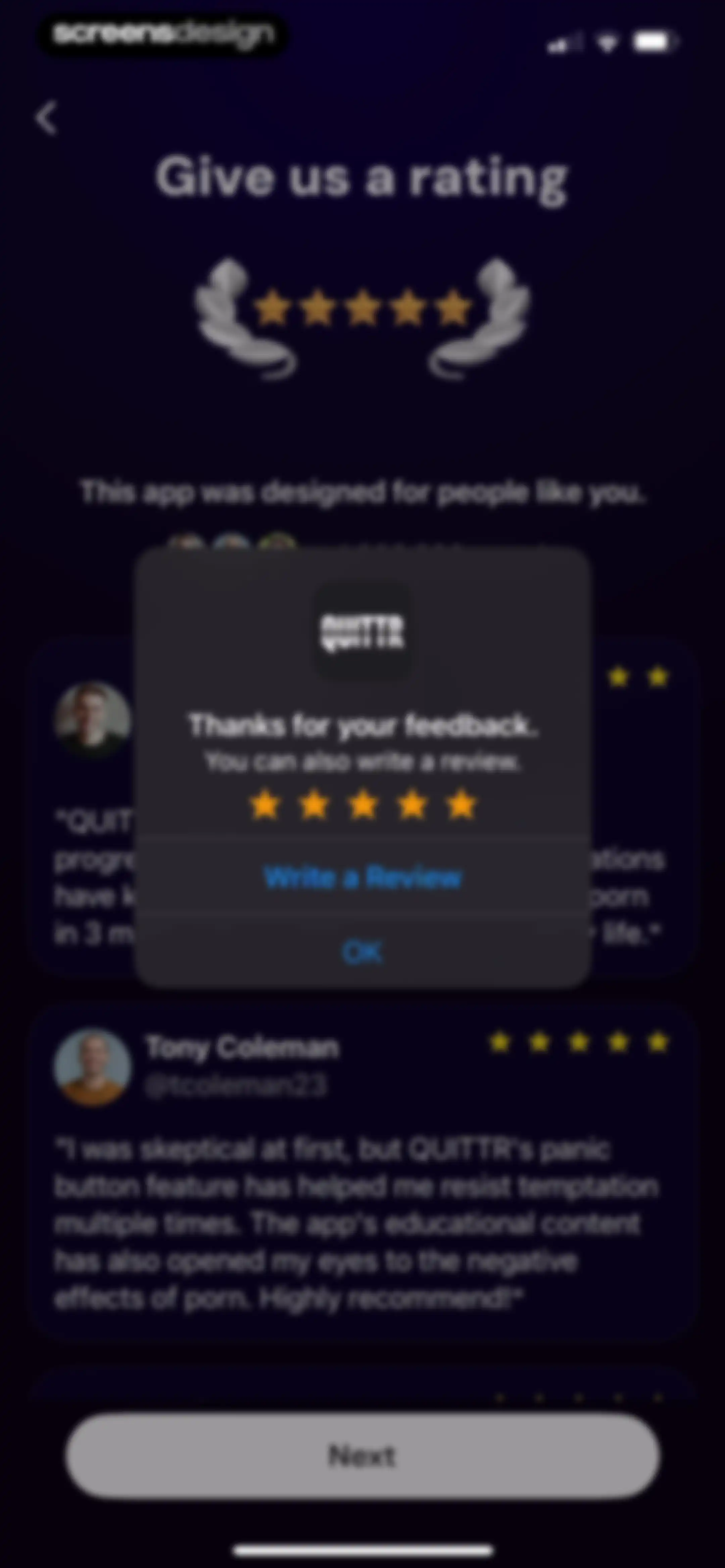 QUITTR - Break Free Now screen 41