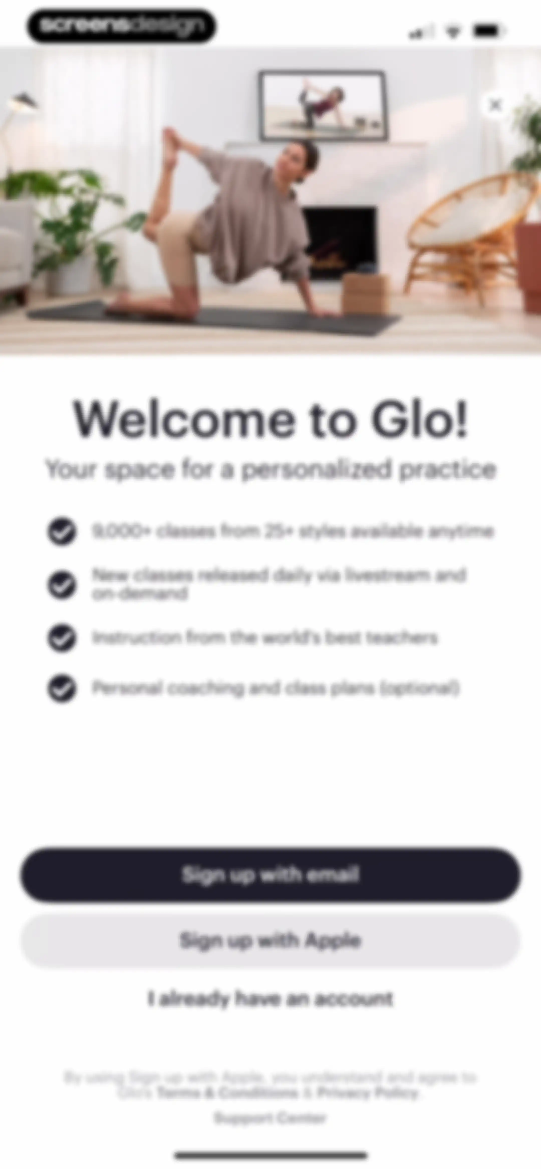 Glo | Yoga and Meditation App screen 2