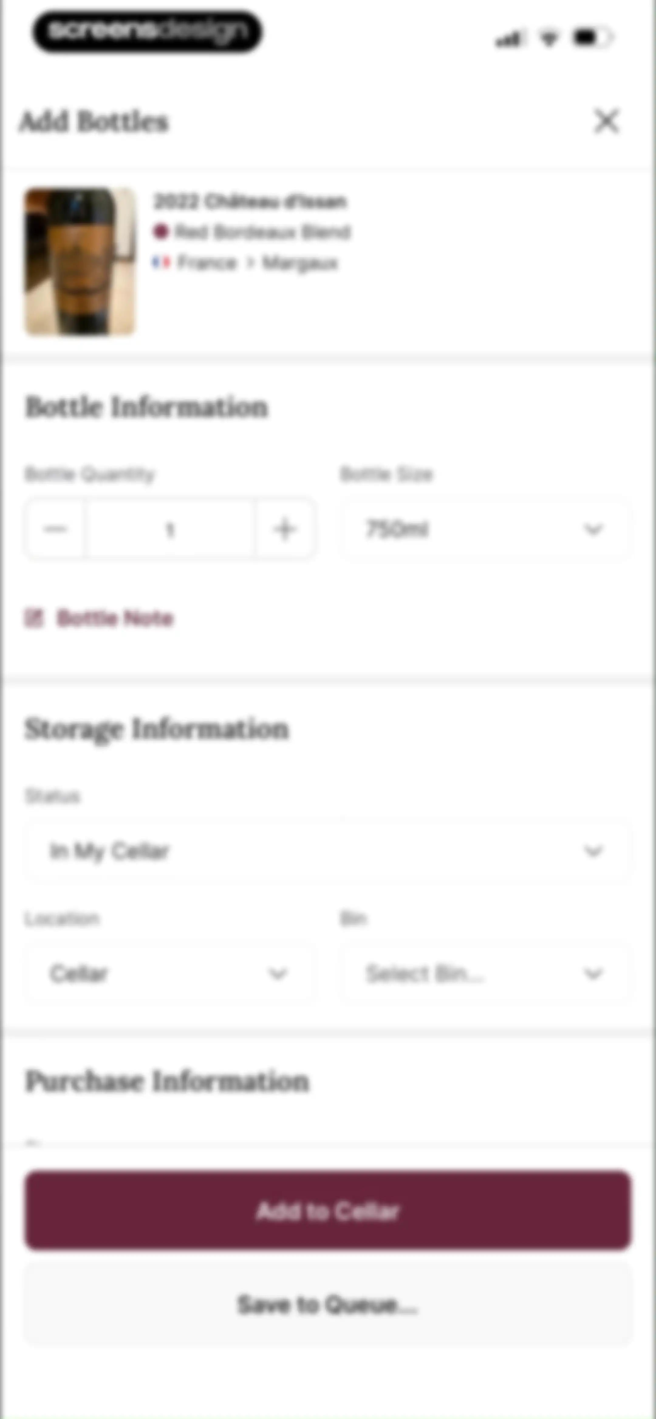 CellarTracker: #1 Wine Tracker screen 143