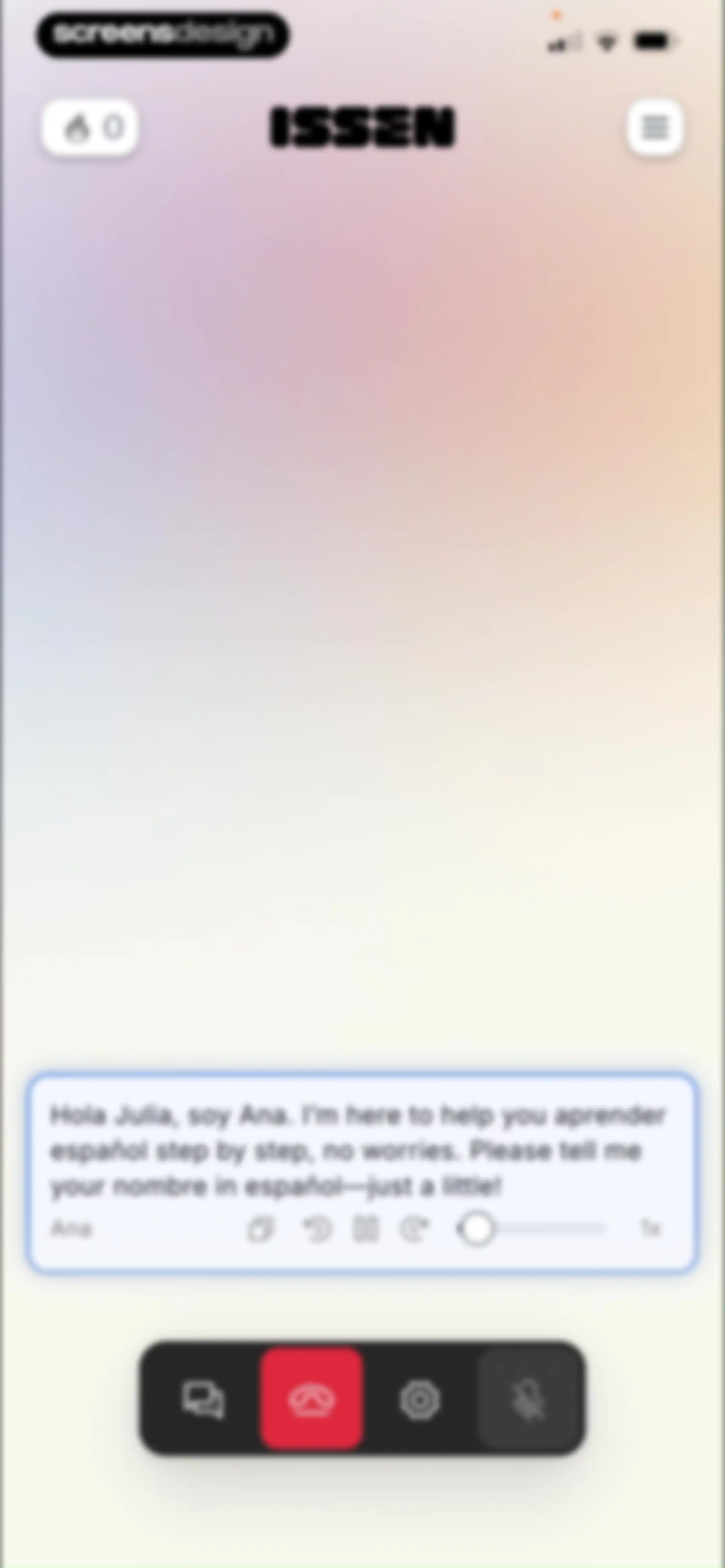 ISSEN - Voice Tutor screen 17