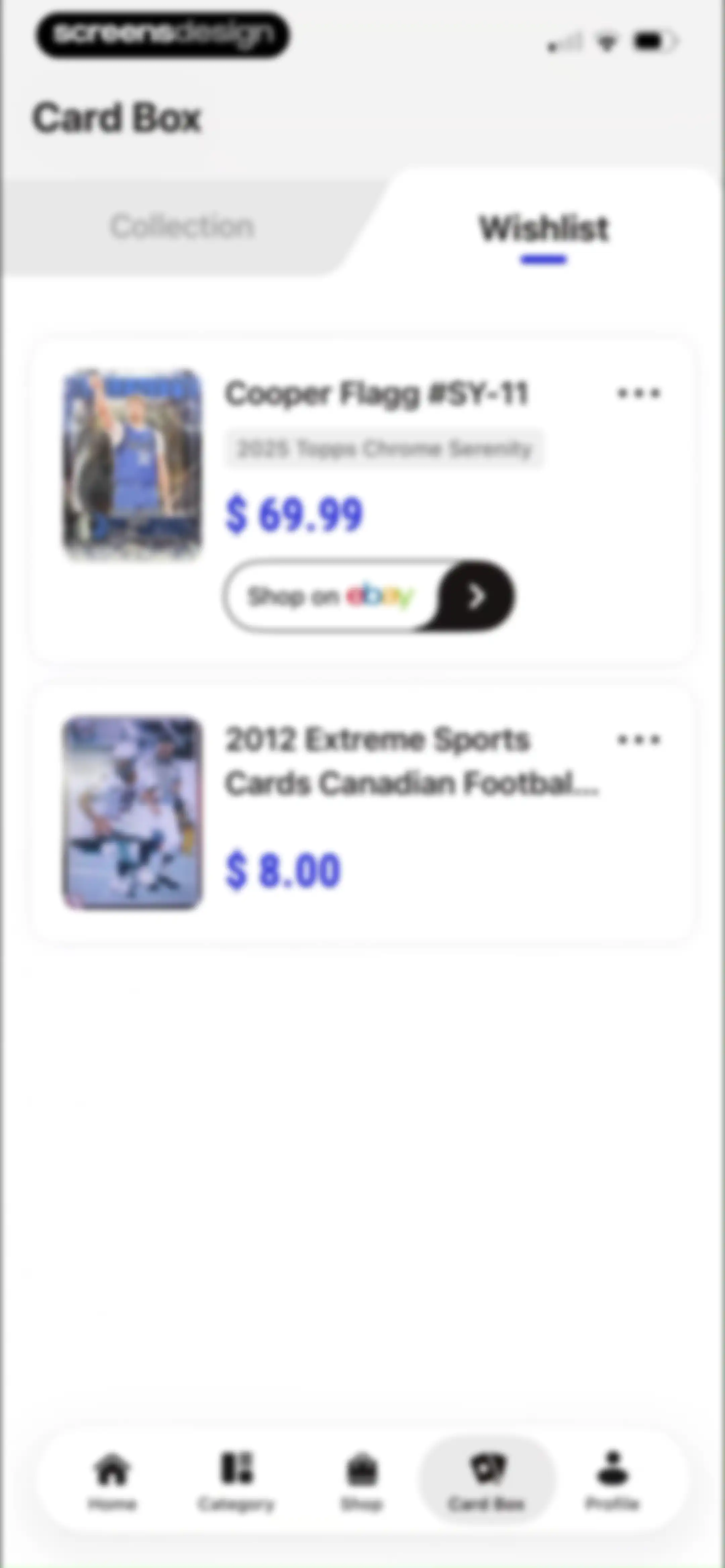 Sports Card Scanner: Spoly screen 52