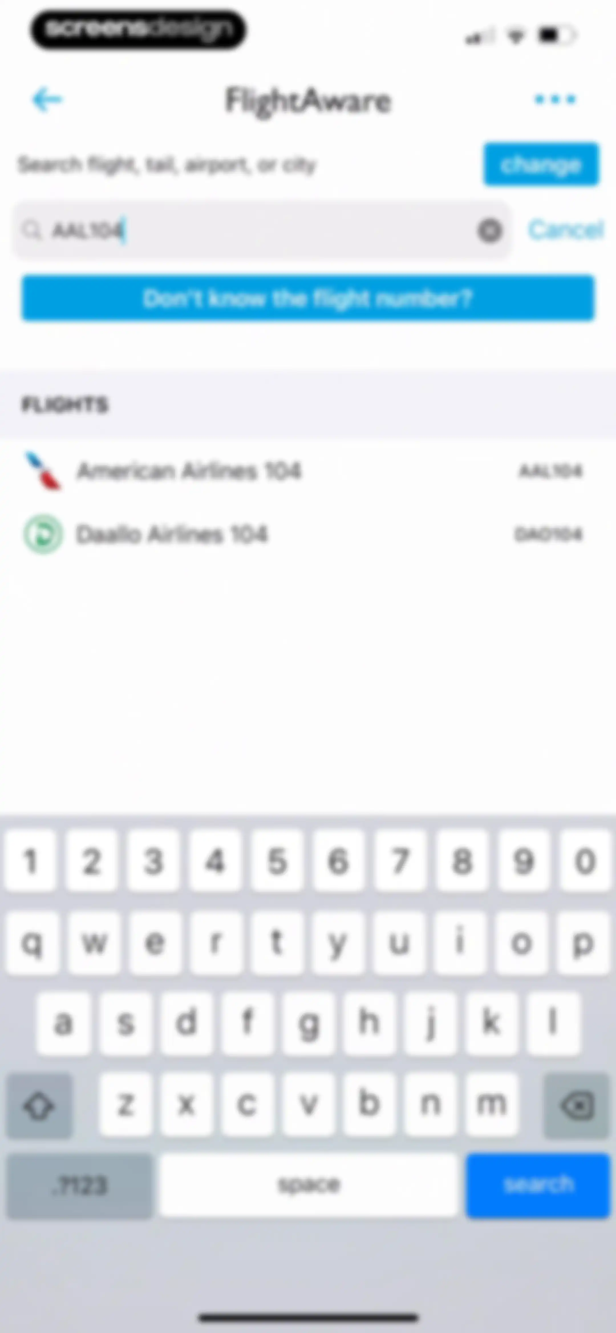 FlightAware Flight Tracker screen 17