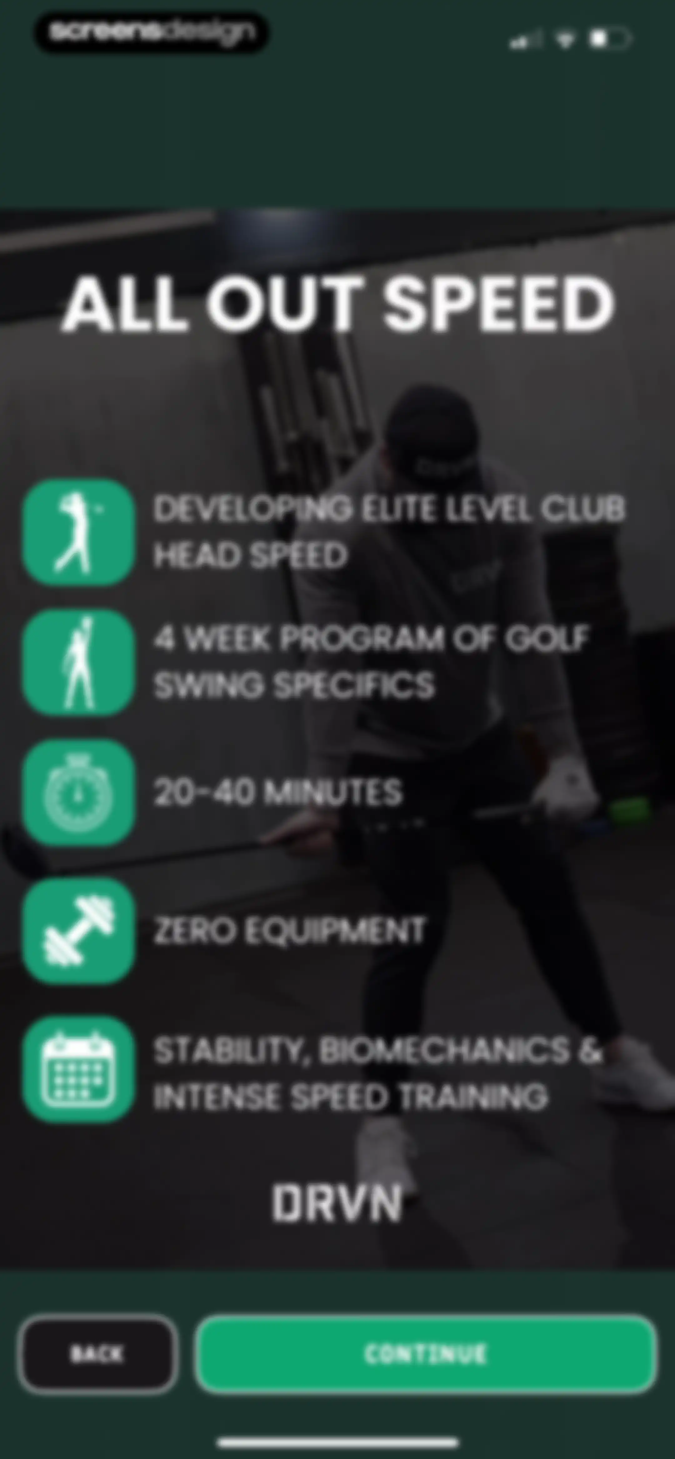 DRVN - Golf & Gym Workouts screen 81