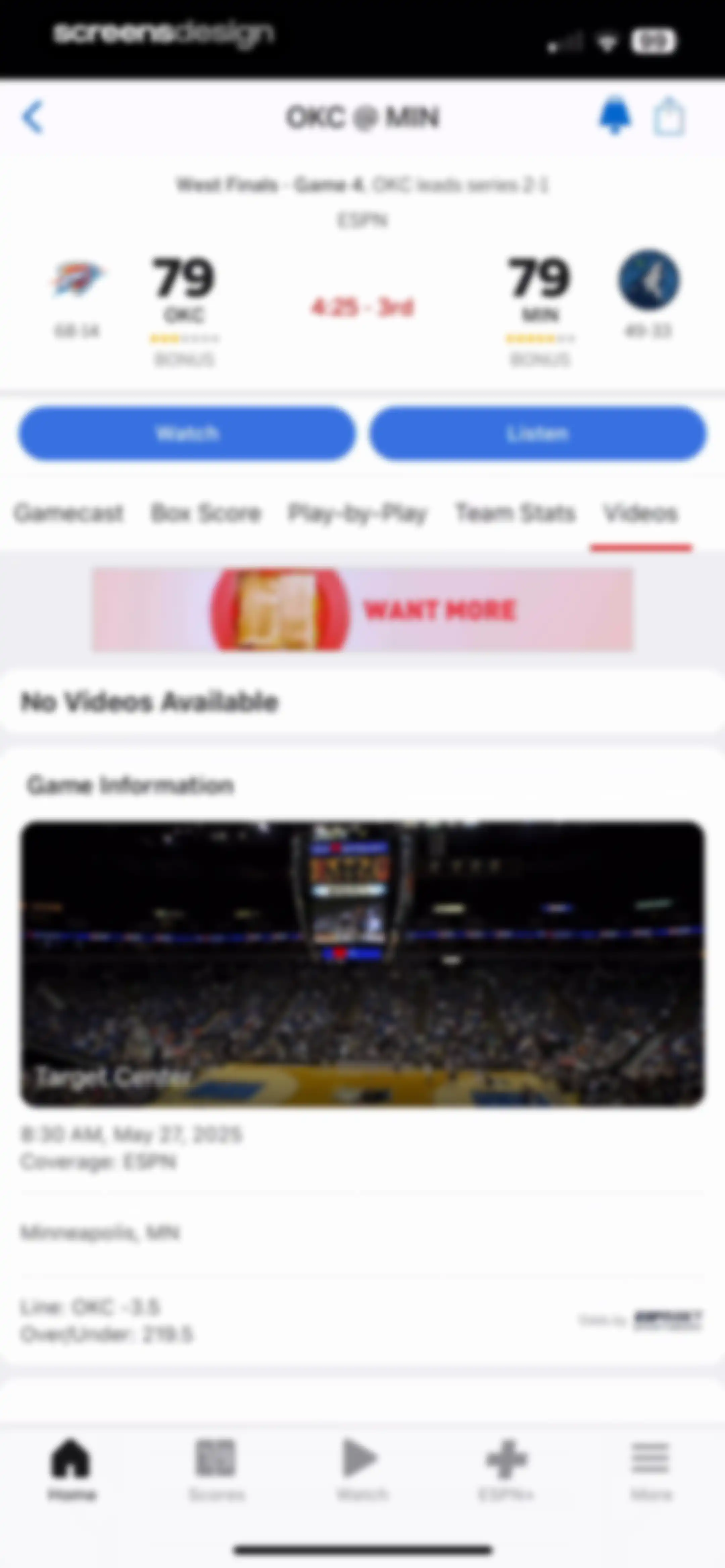ESPN: Live Sports & Scores screen 55