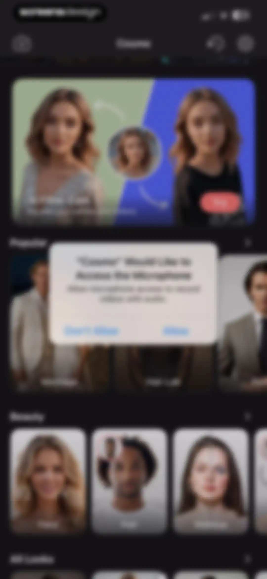 Cosmo: AI Editor, Hair Filters screen 63