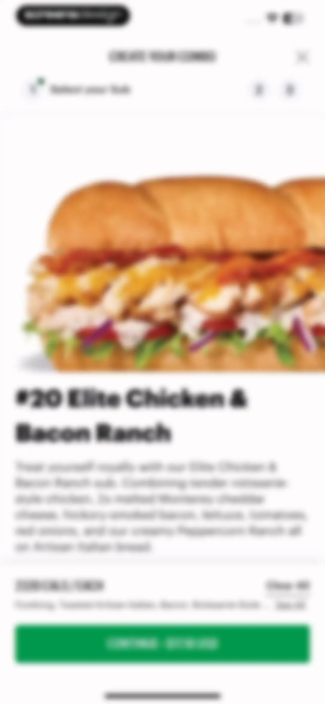 Subway® screen 23