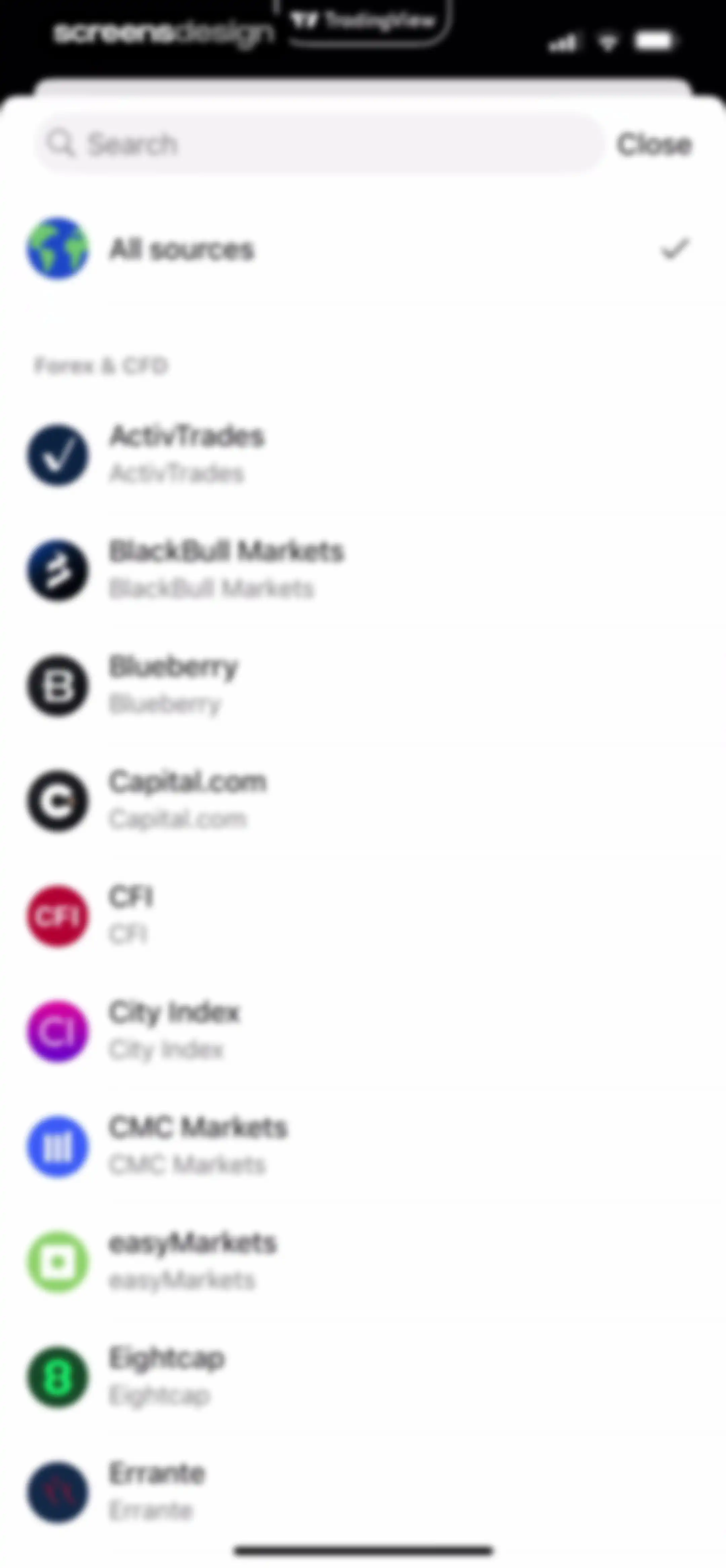 TradingView: Track All Markets screen 166