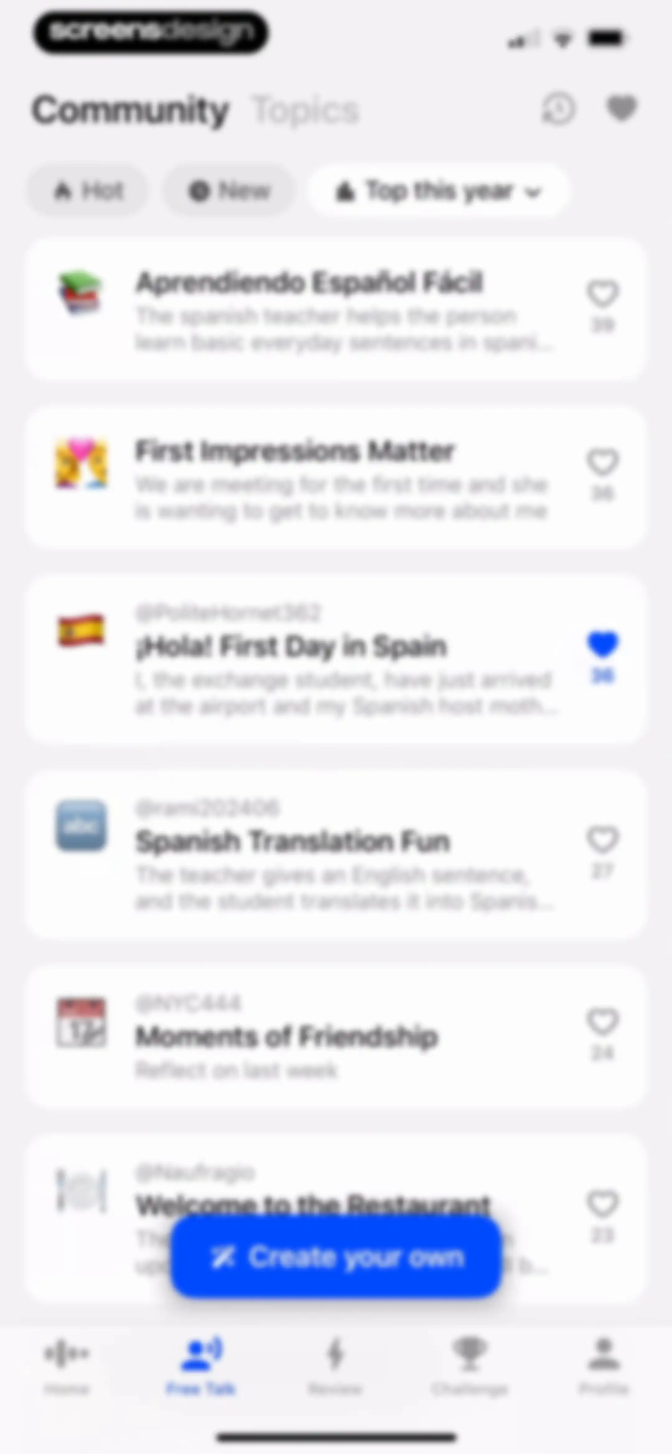 Speak: Language Learning screen 140