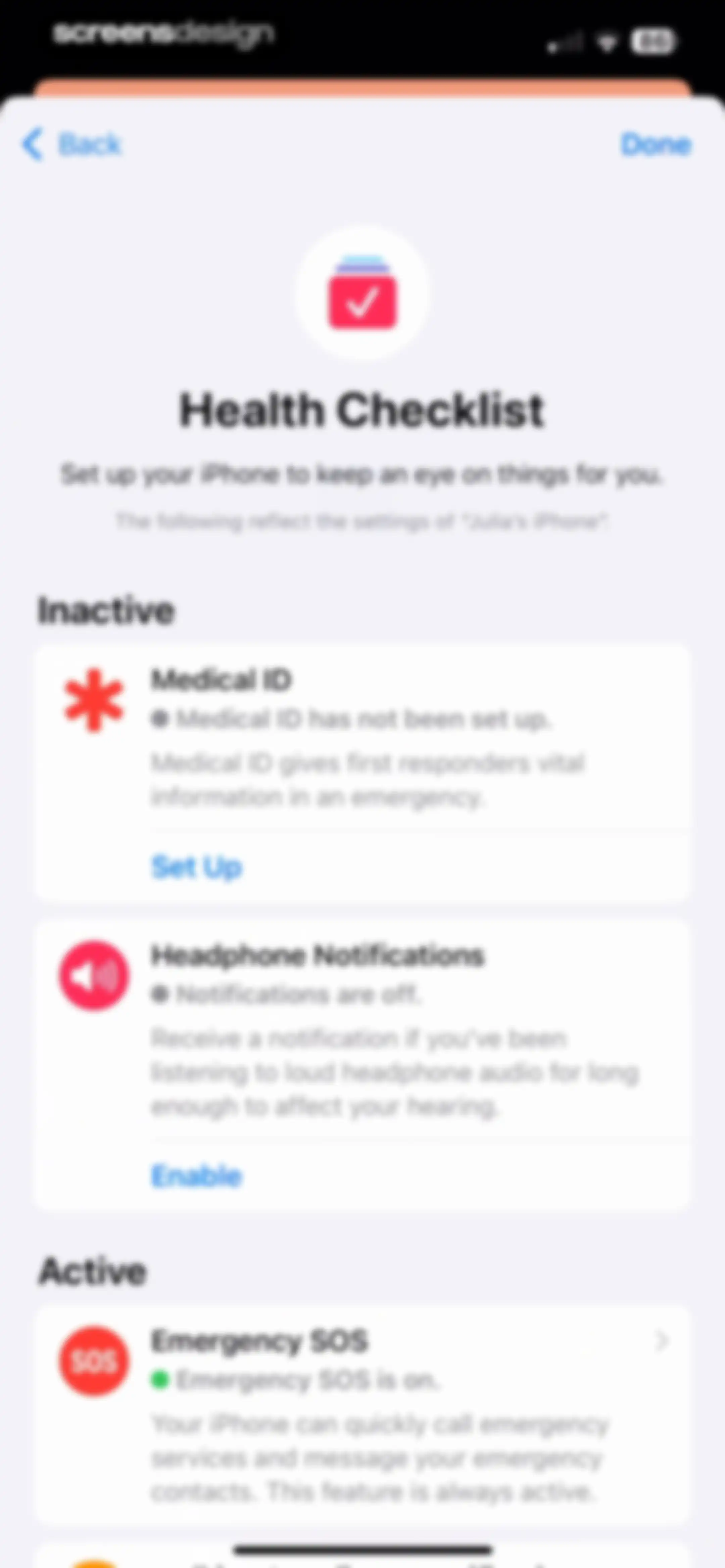 Apple Health screen 9