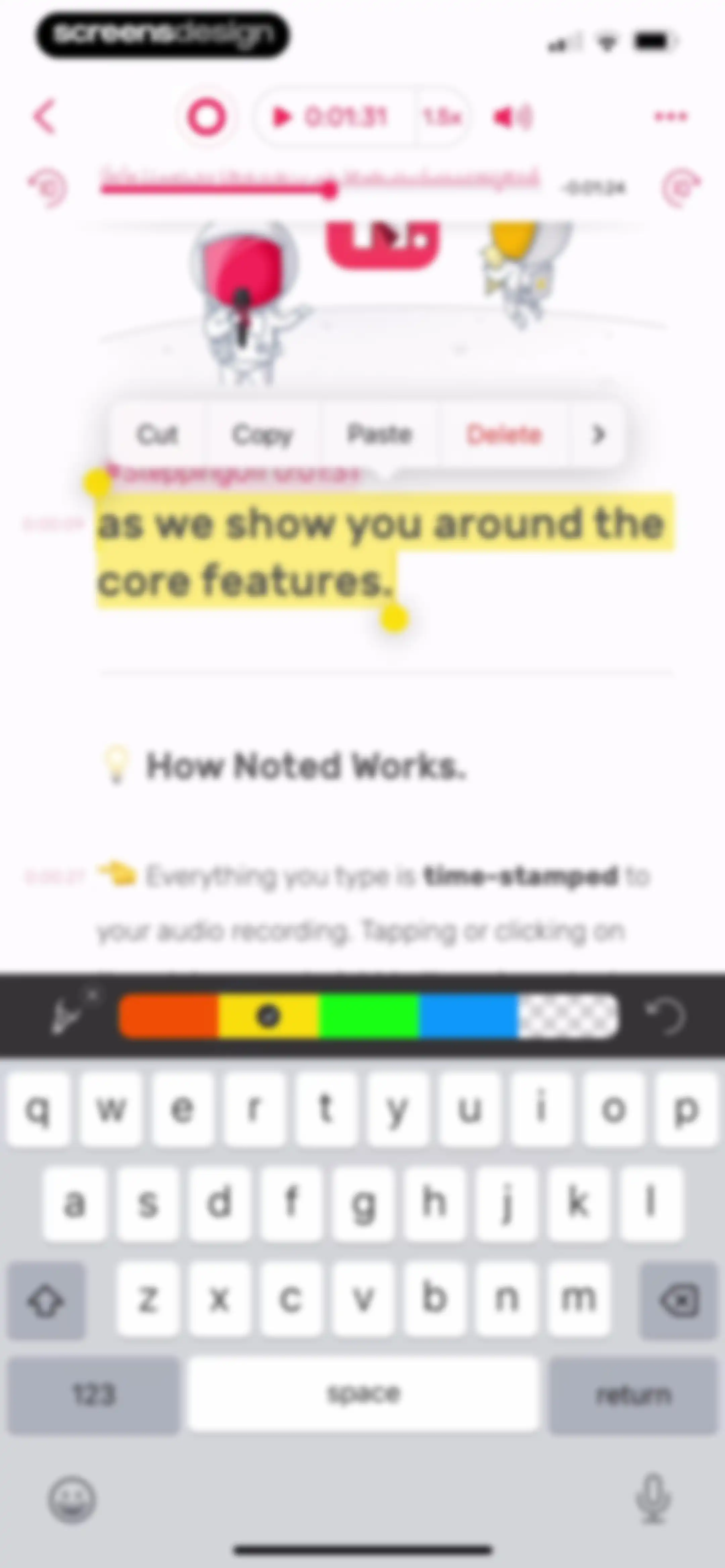 Noted: Record & AI Transcribe screen 34
