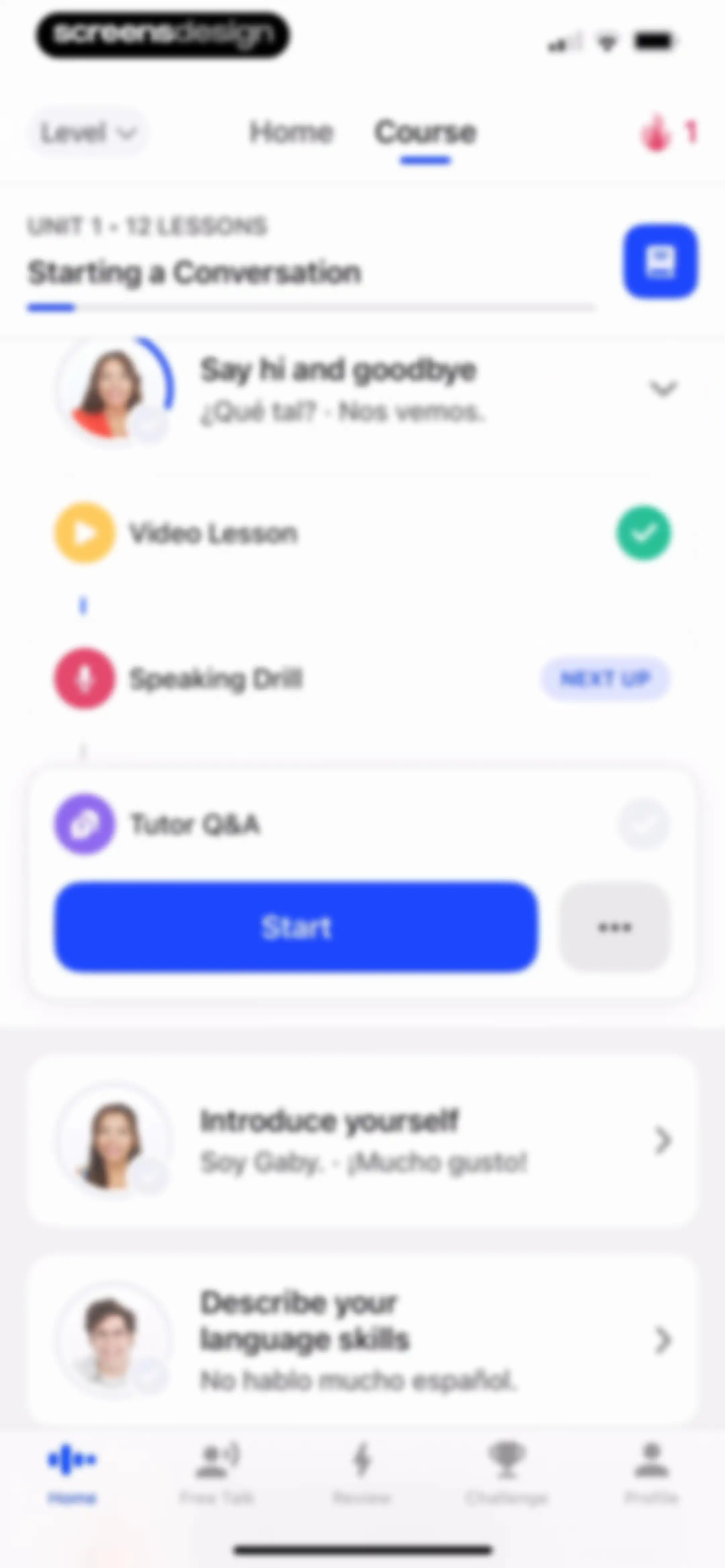 Speak: Language Learning screen 108