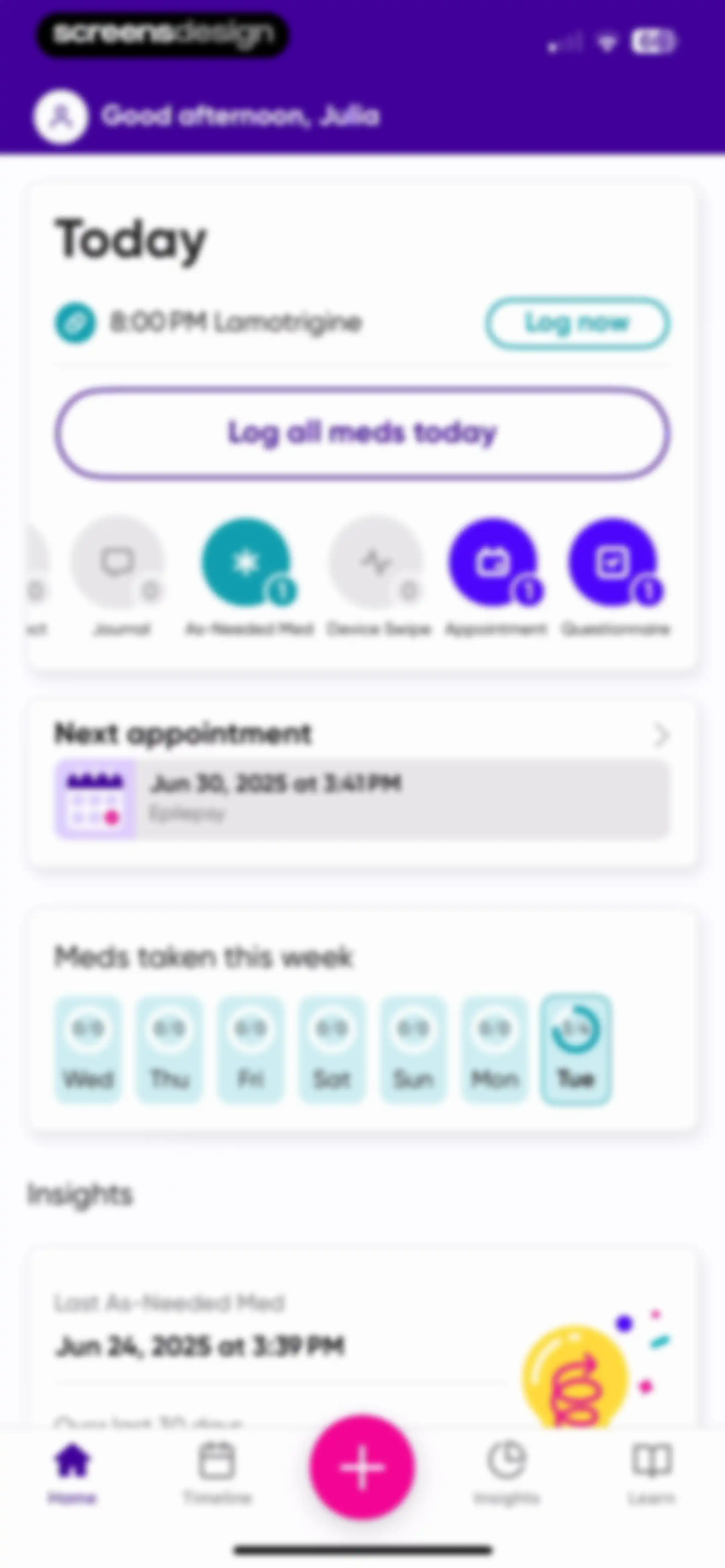 Epsy: Seizure Log for Epilepsy screen 76