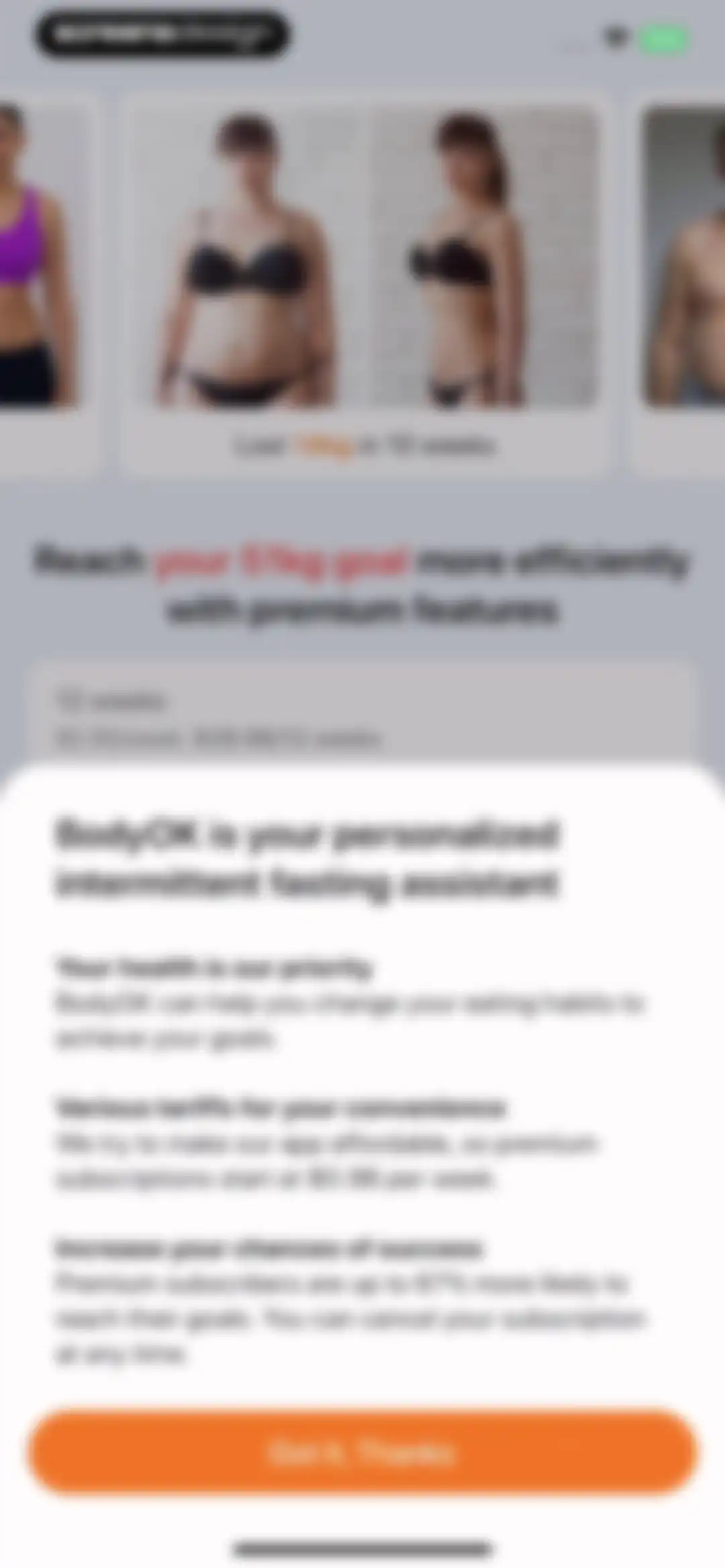 BodyOK: Intermittent Fasting screen 25