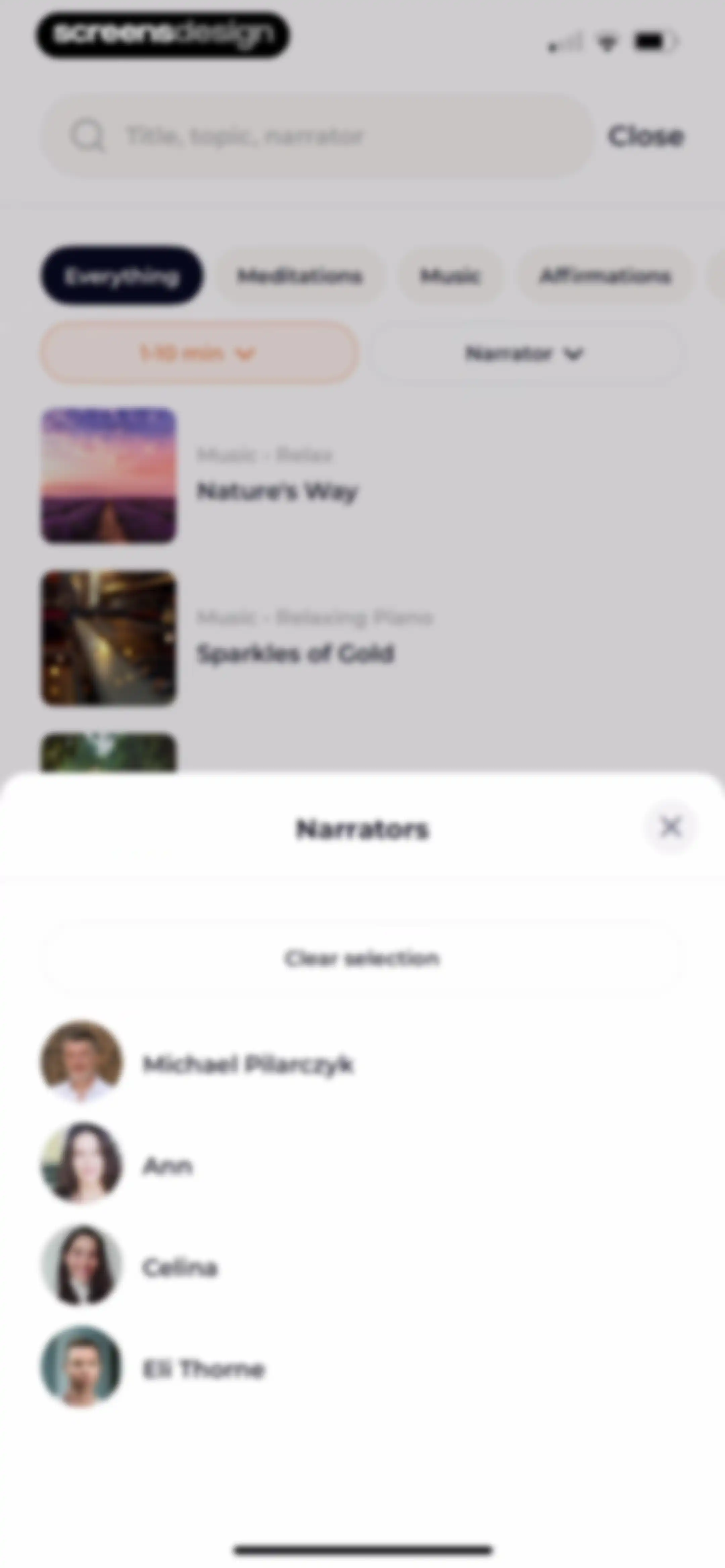 Meditation Moments - Guided screen 78
