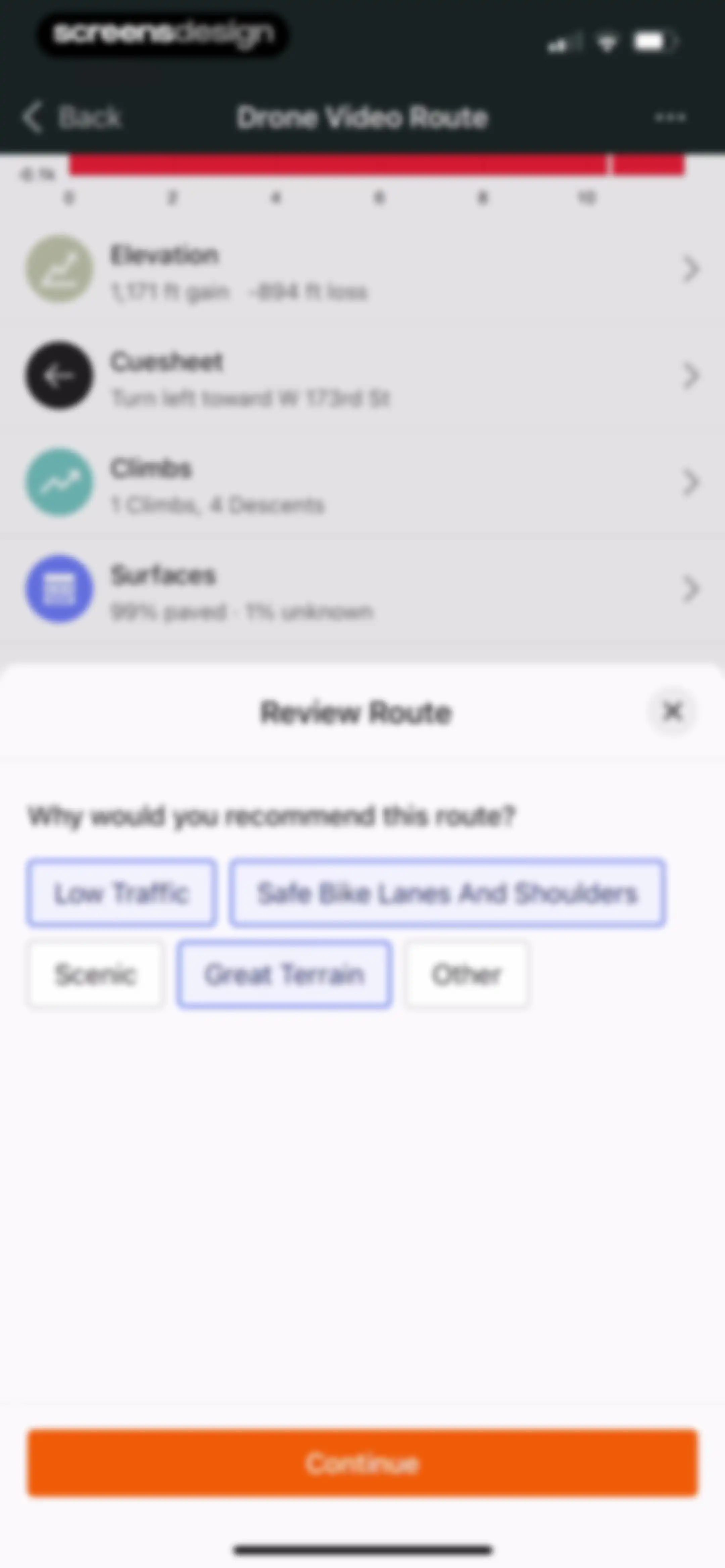 Ride with GPS: Bike Navigation screen 69