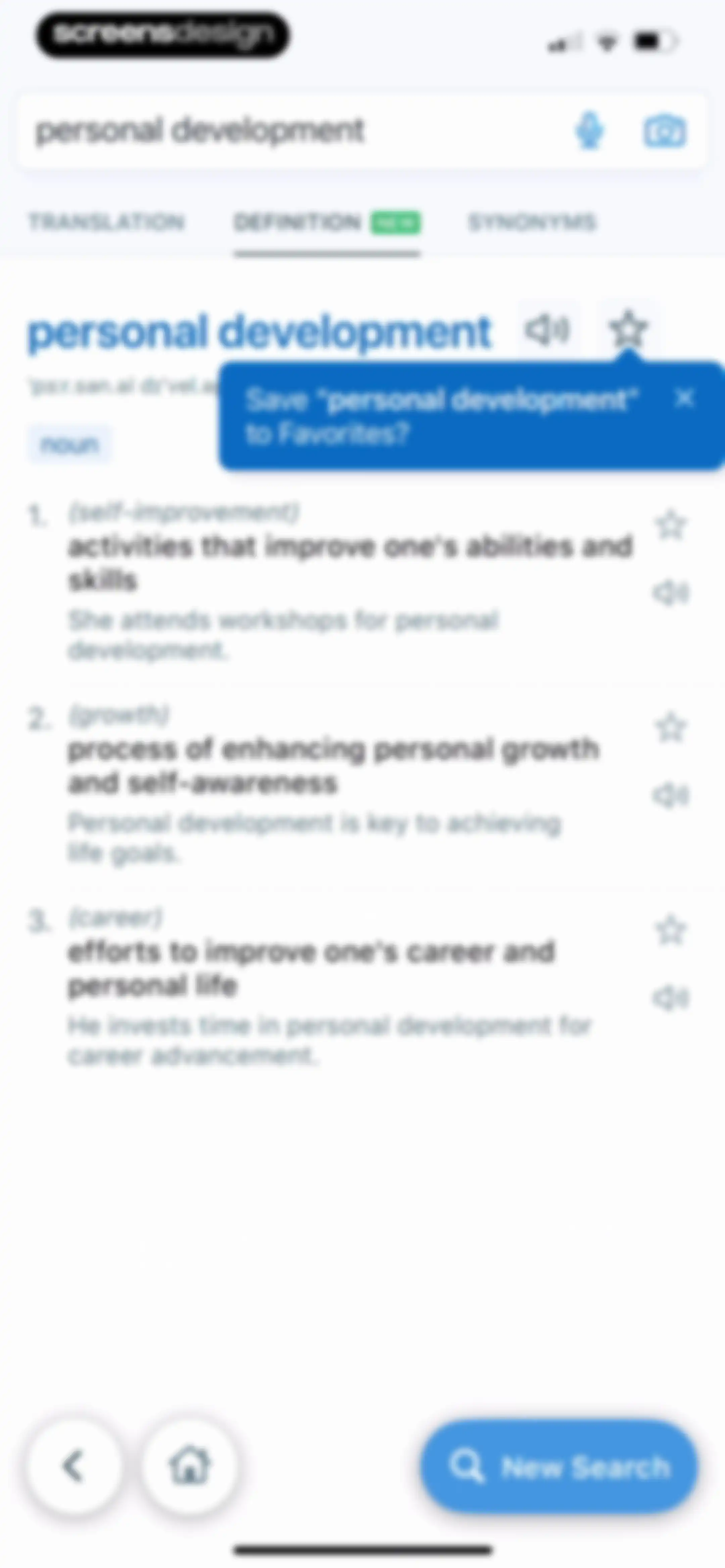 Reverso translate and learn screen 37