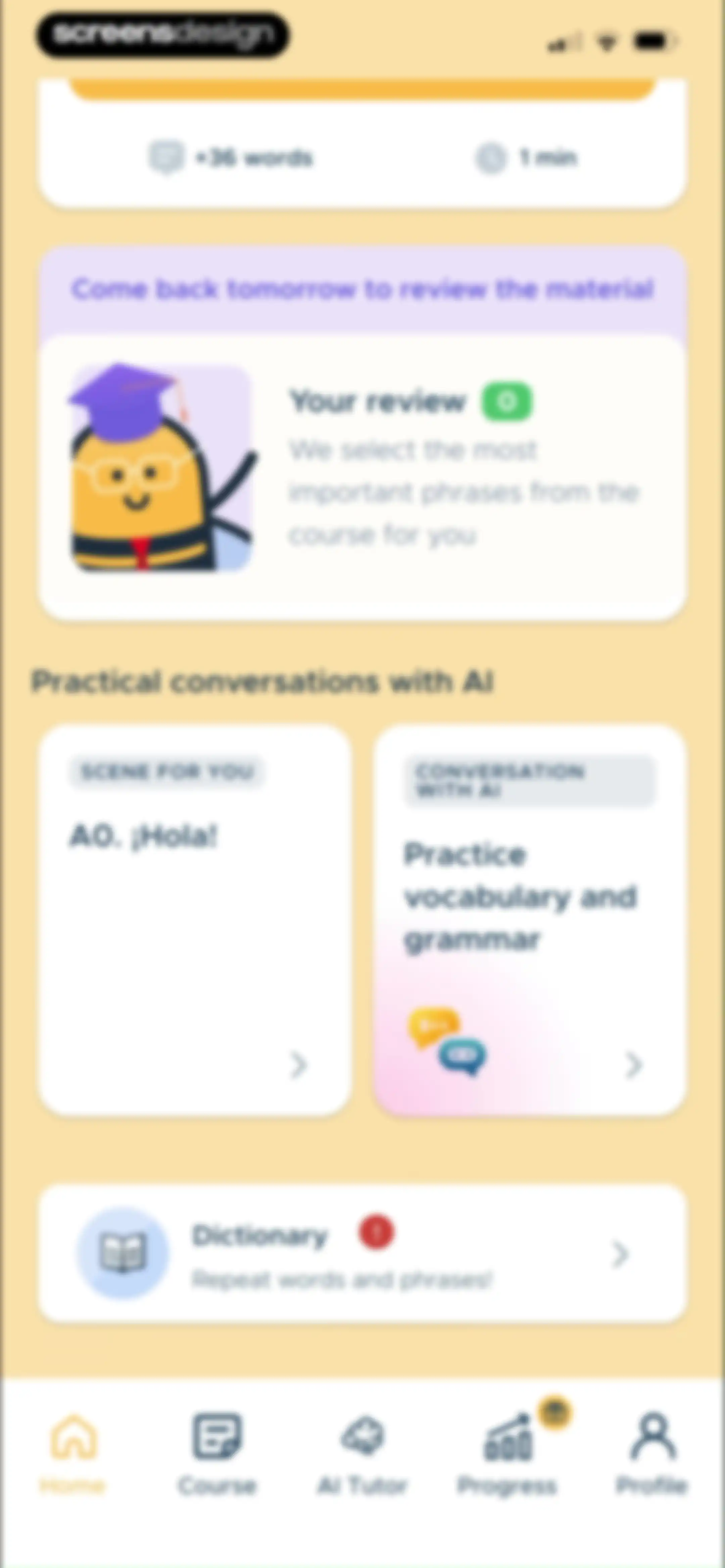BeeSpeaker Learn English screen 80
