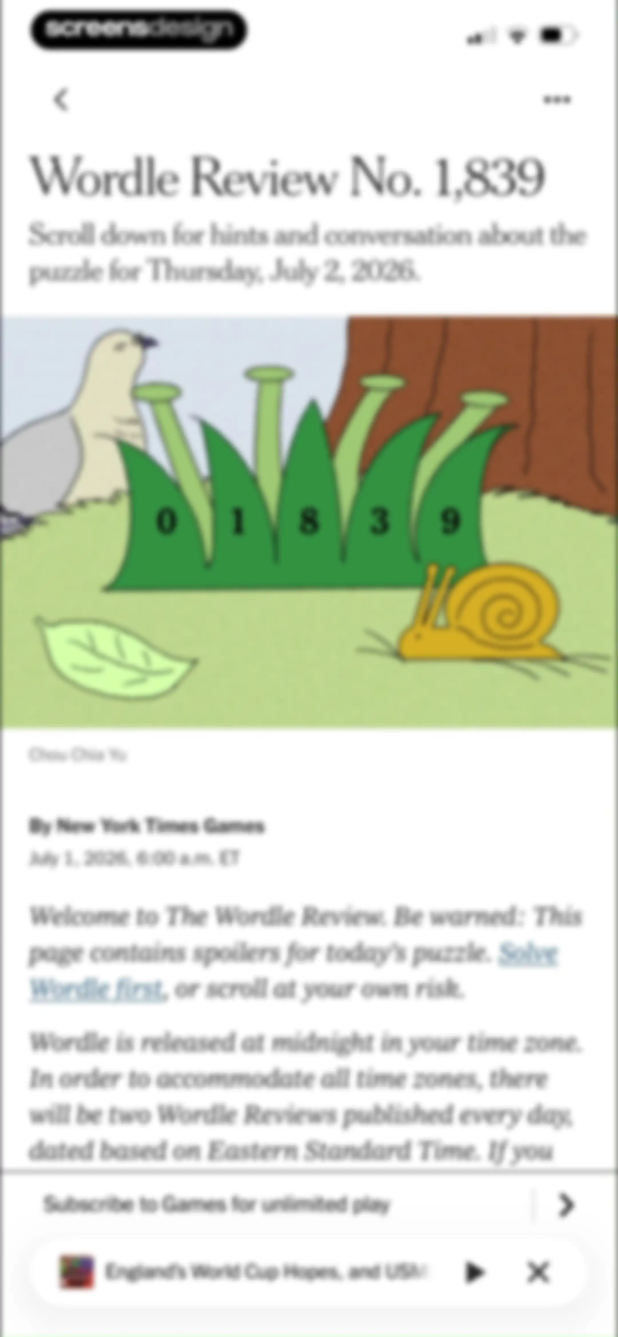 NYTimes: US and Global News screen 59